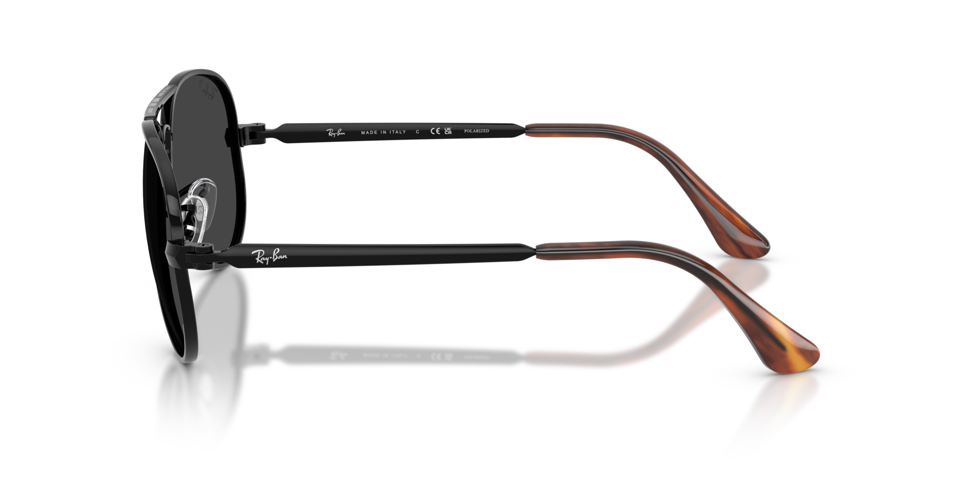 RB3925 Schwarz MetallSunglass Frames von B24, Seitenansicht