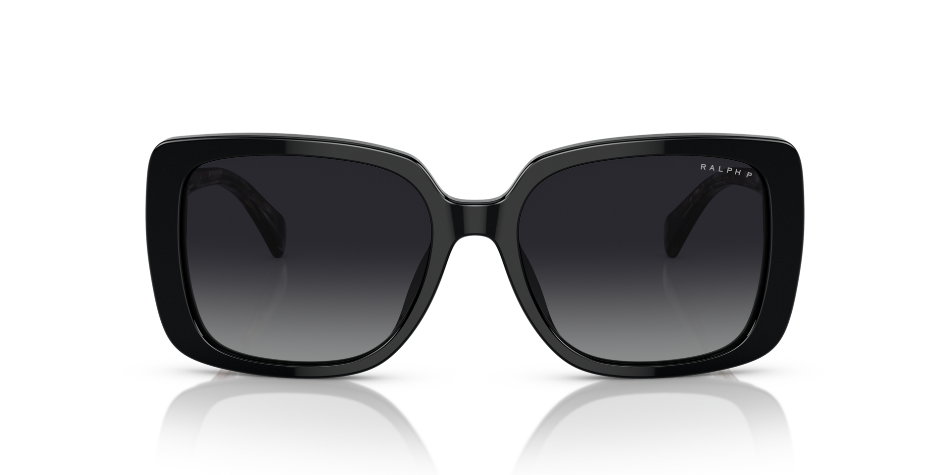 RA5298U Glanzend zwart AcetaatSunglass Frames van B24, Vooraanzicht