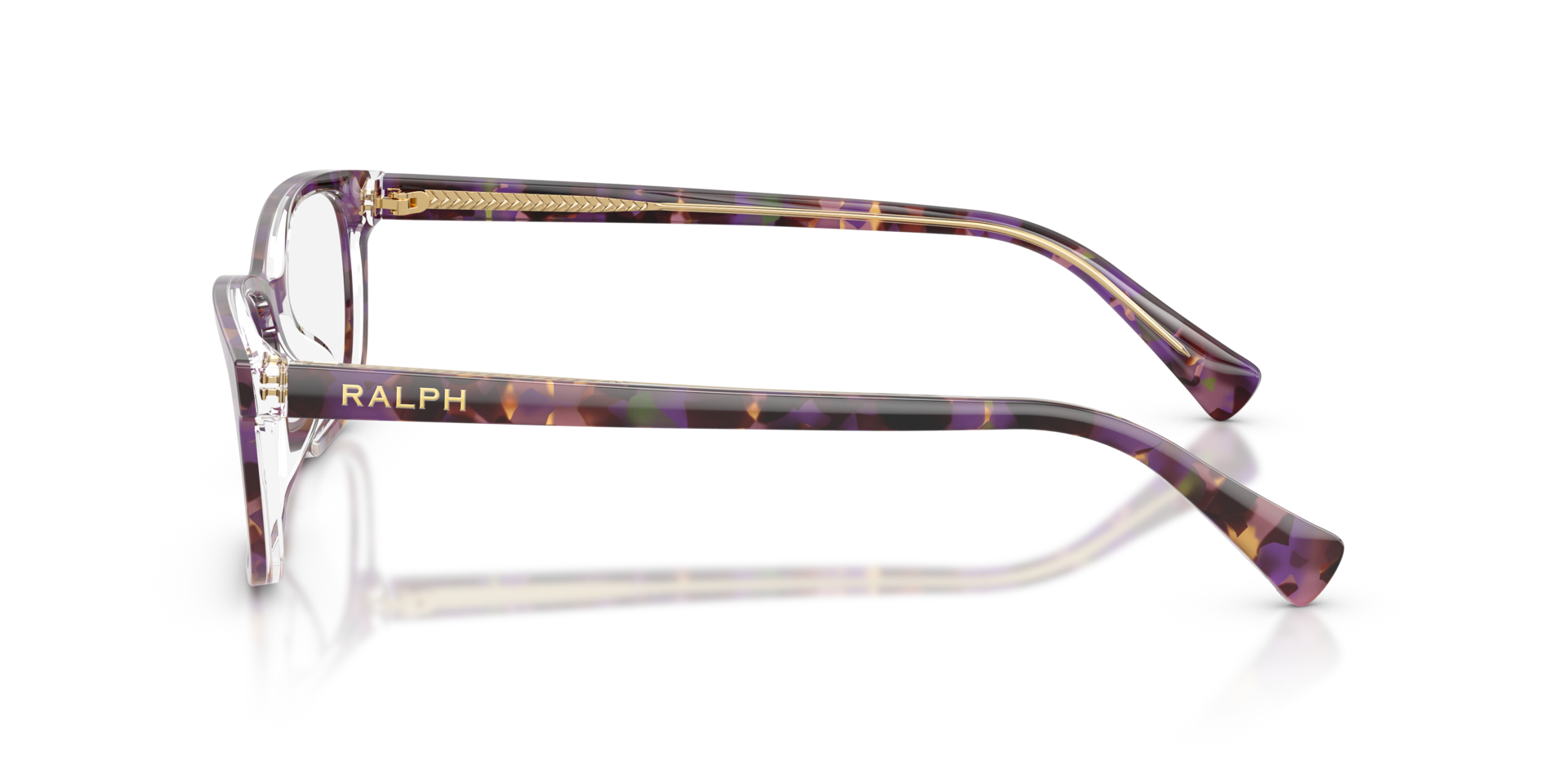 RA7194U Violet Havana & Transparent AcetatEyeglass Frames von B24, Seitenansicht