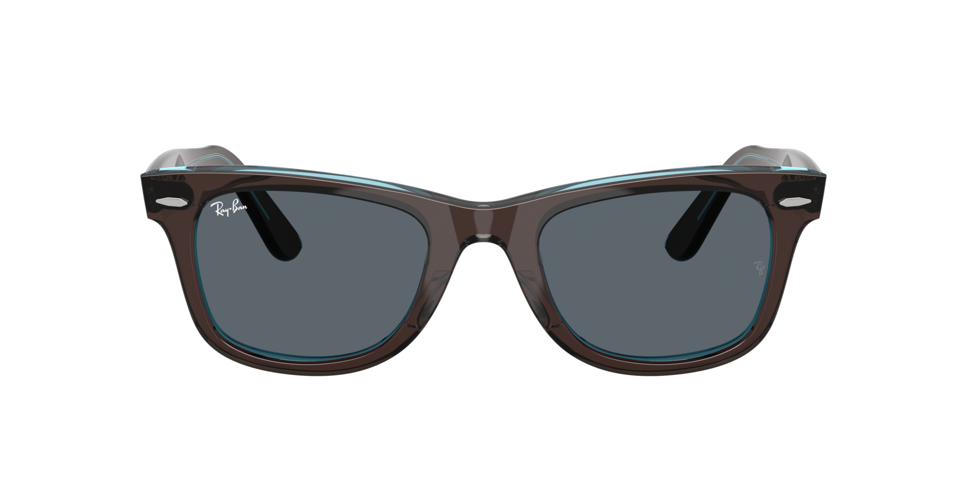 RB2140 Brown On Transparent Blue AcetaatSunglass Frames van B24, met getinte lenzen