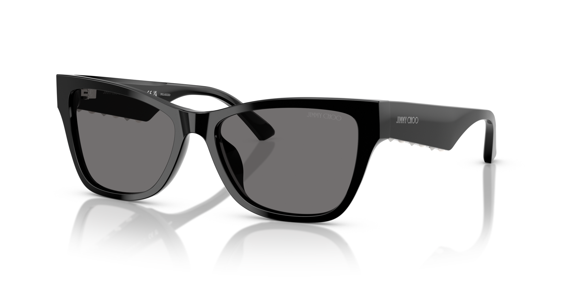 JC5024HU Zwart AcetaatSunglass Frames van B24, Hoekweergave