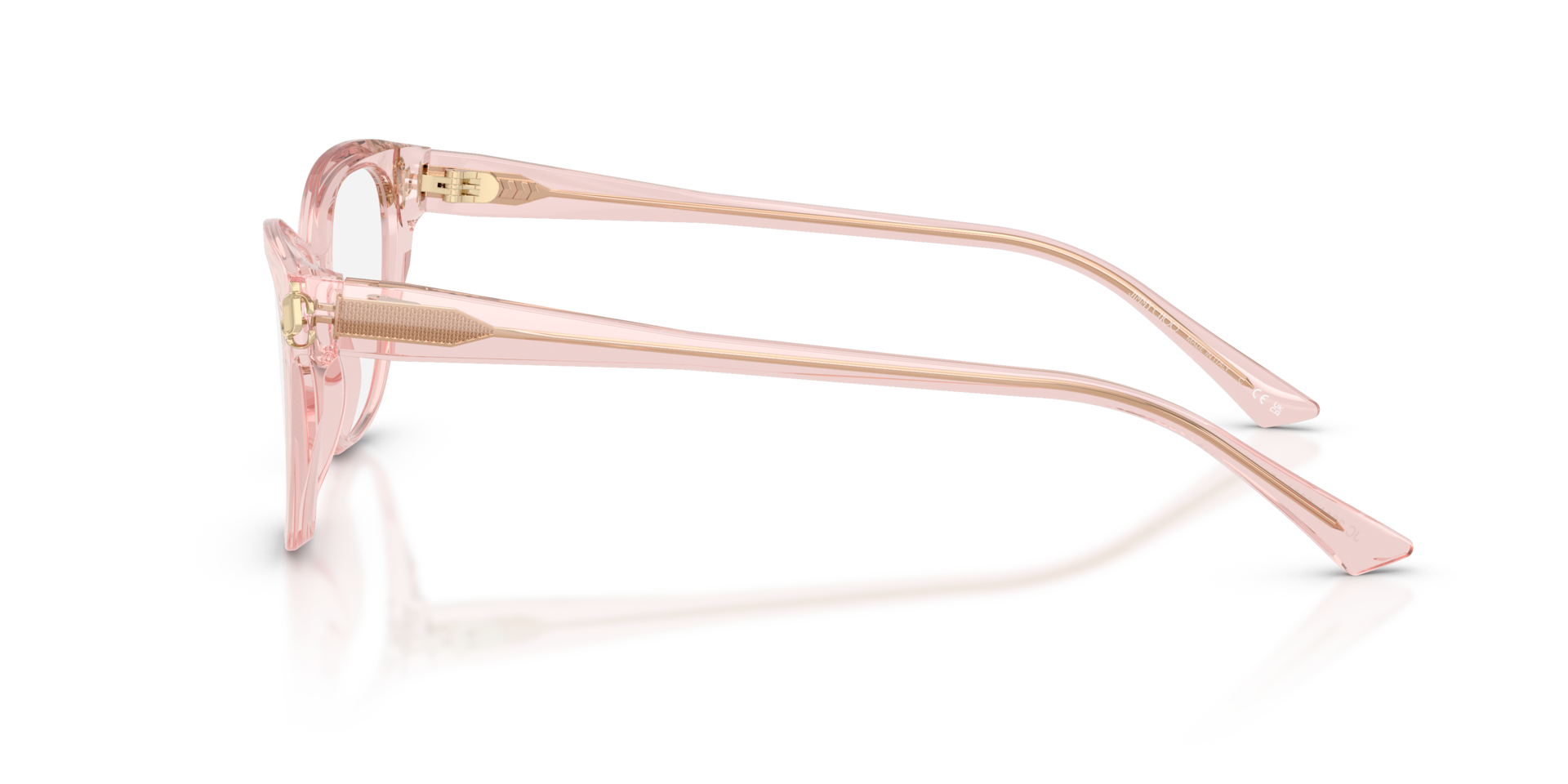 JC3011 Transparant Roze AcetaatEyeglass Frames van B24, Zijaanzicht