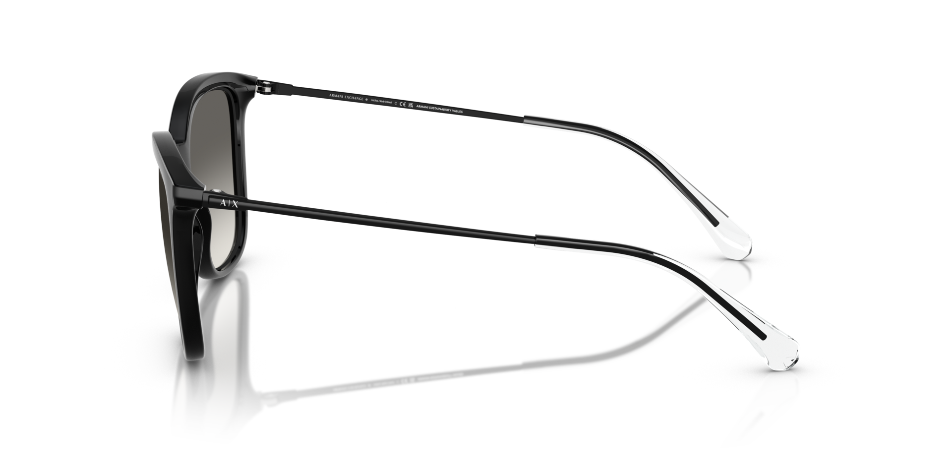 AX4151S Schwarz glänzend KunststoffSunglass Frames von B24, Seitenansicht
