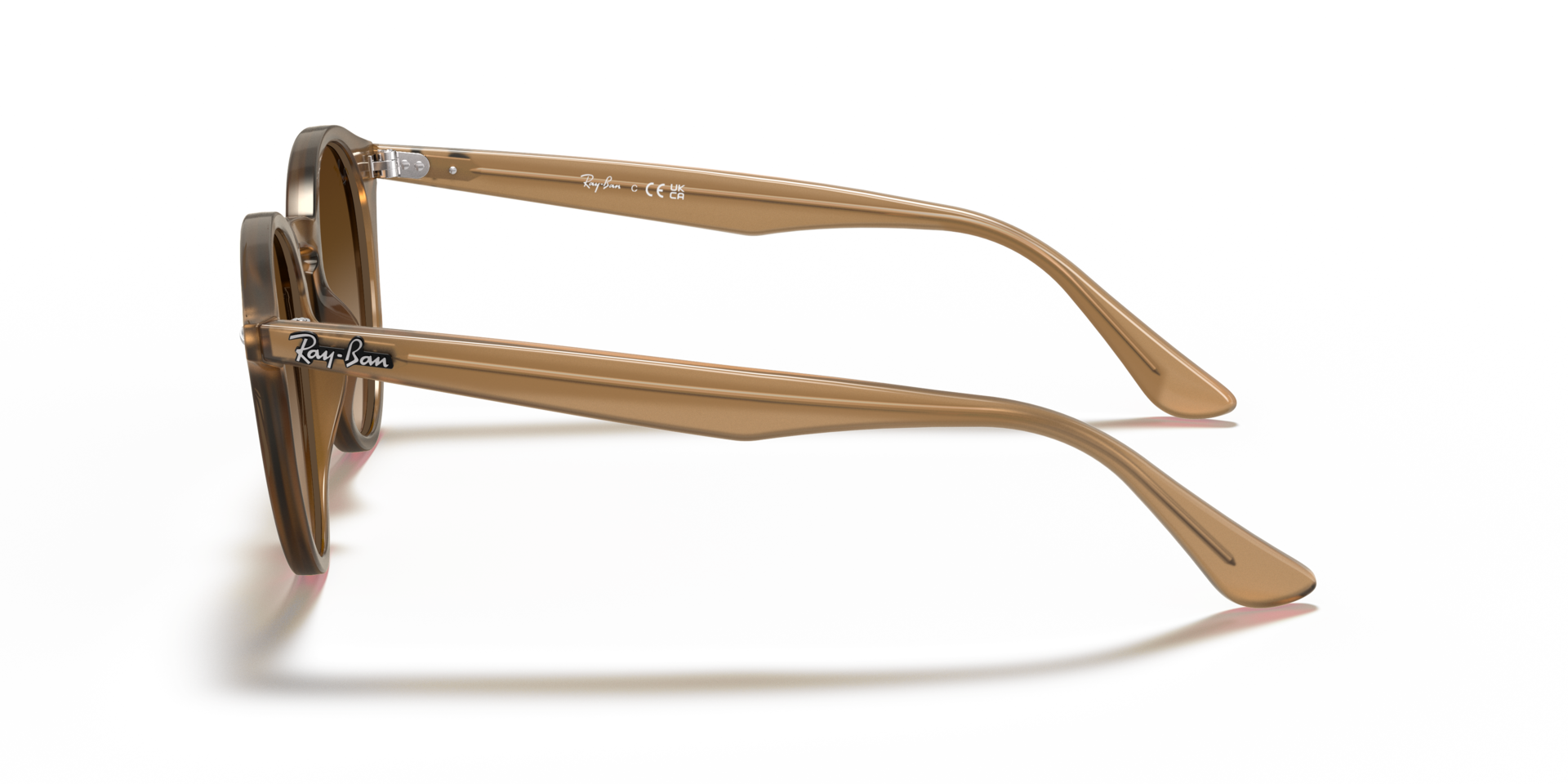 RB2180 Lichtbruin KunststofSunglass Frames van B24, Zijaanzicht