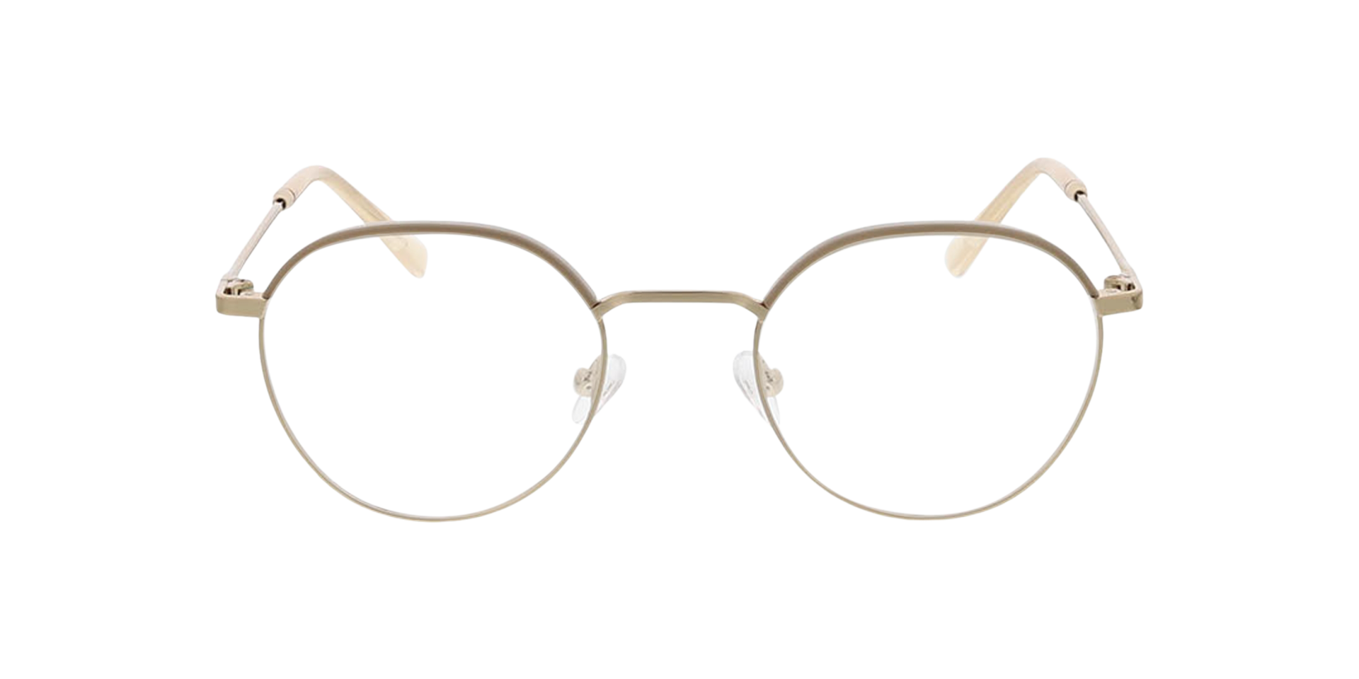 Beige / goud Singapur -  Metal Brillen
