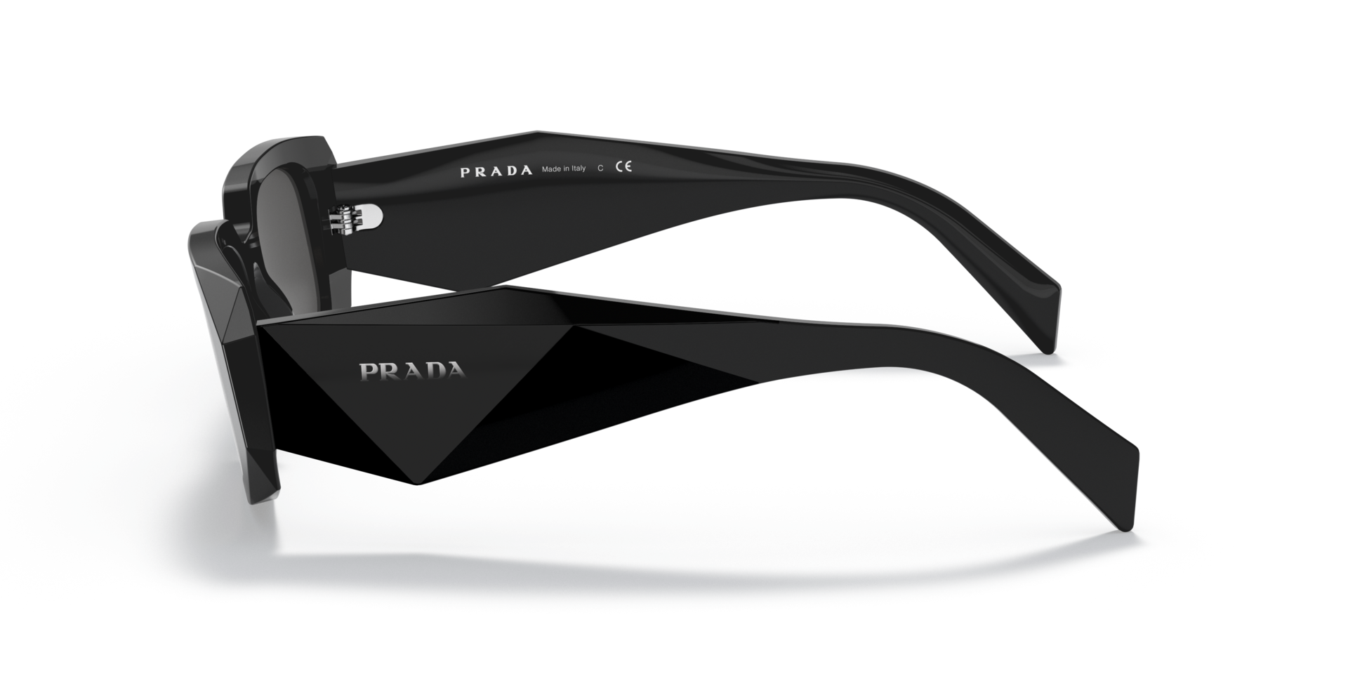 PR 17WS Zwart AcetaatSunglass Frames van B24, Zijaanzicht