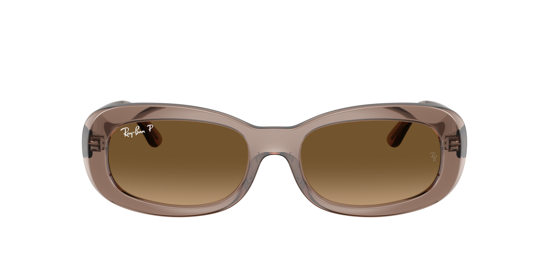 RB2221 Transparant Beige KunststofSunglass Frames van B24, met getinte lenzen