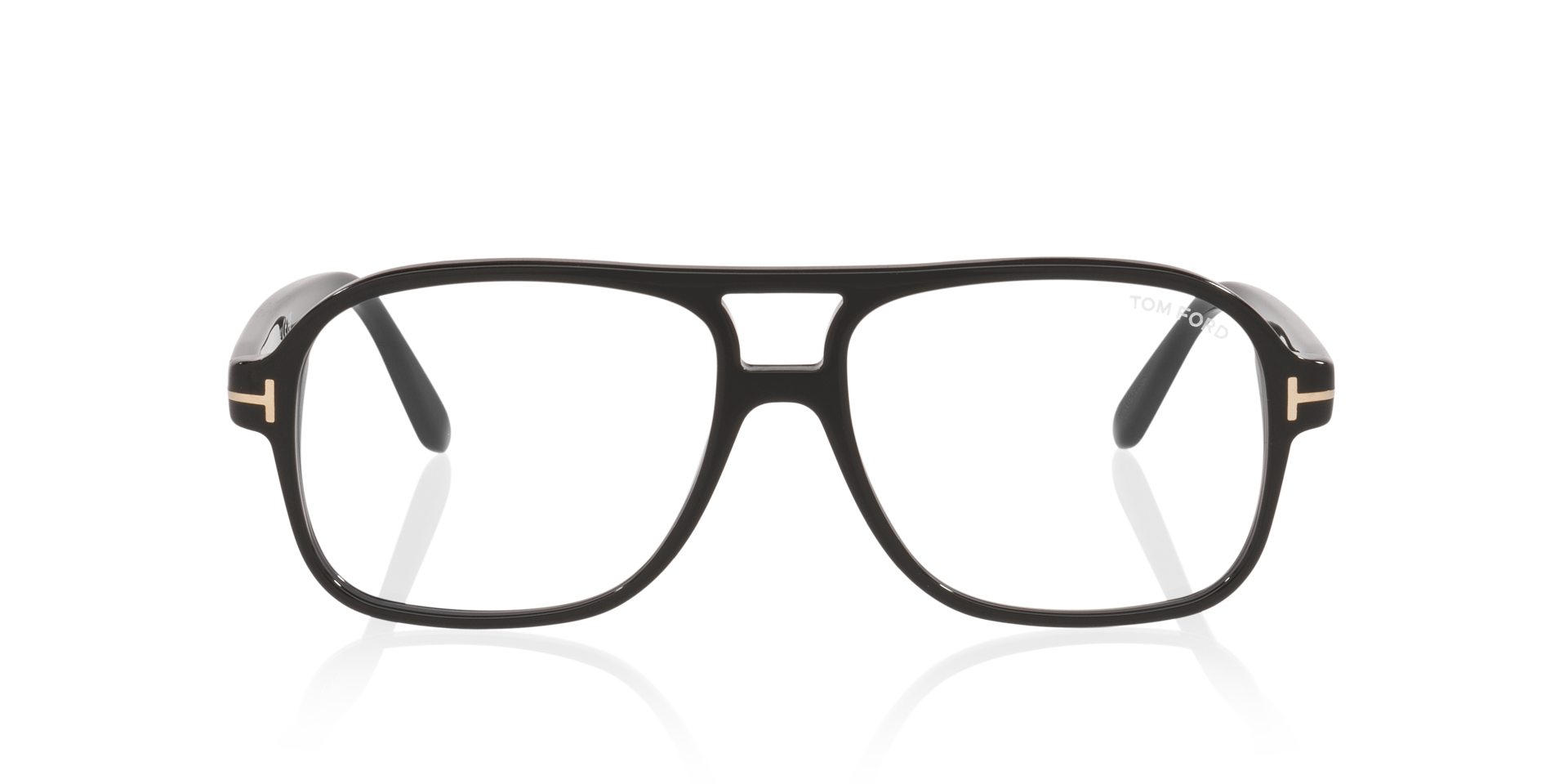 FT6058-B Zwart glanzend AcetaatEyeglass Frames van B24, Vooraanzicht