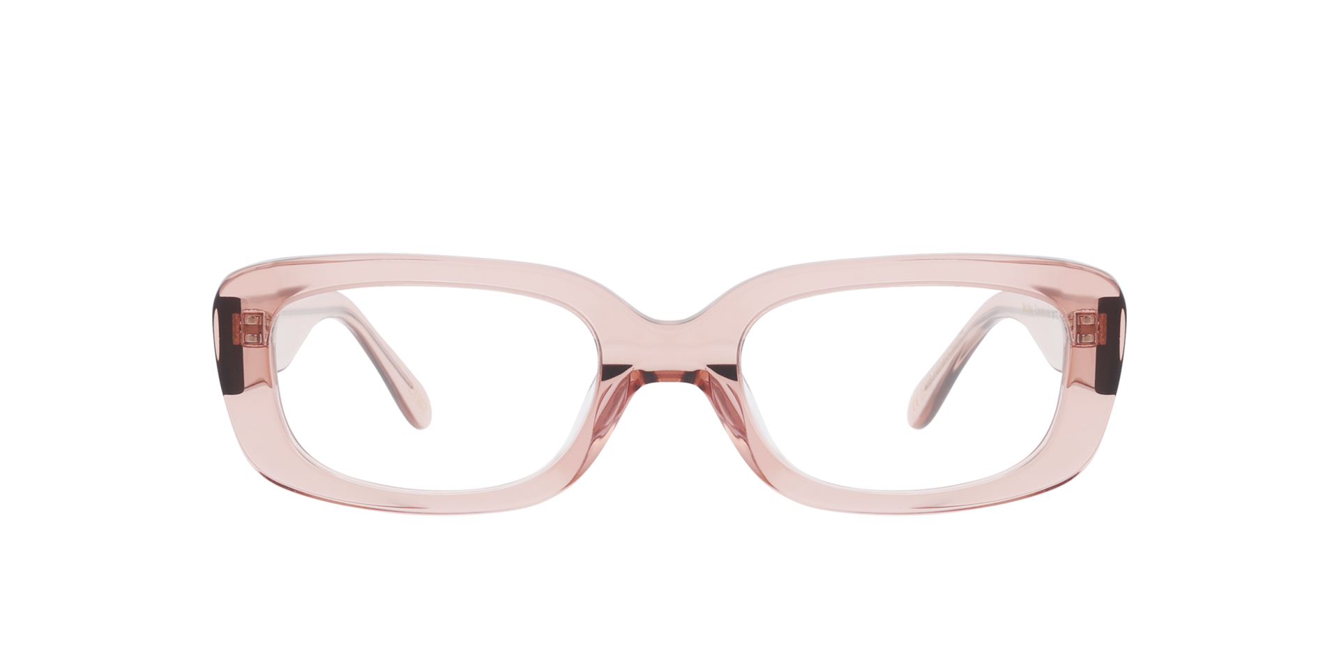 Maddy Crystal Rosewood AcetatEyeglass Frames von B24, Vorderansicht