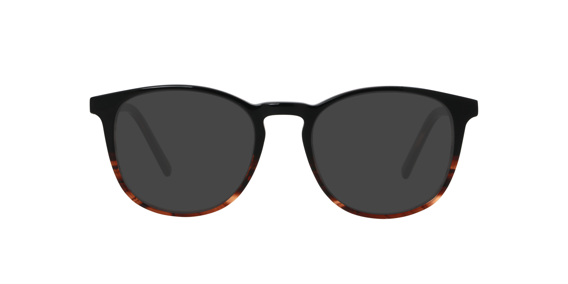 Neil Black Fades Cinnamon AcetaatEyeglass Frames van B24, met getinte lenzen