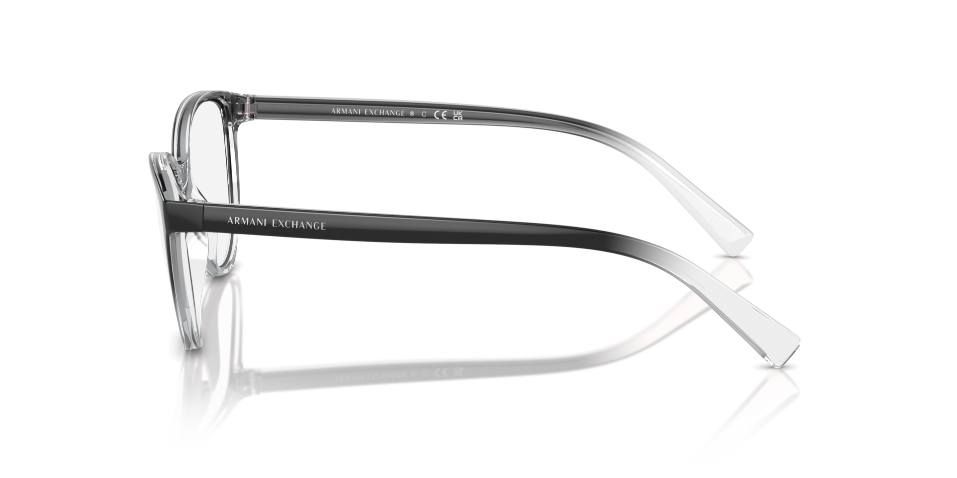 AX3053 Black & Grey KunststoffEyeglass Frames von B24, Seitenansicht