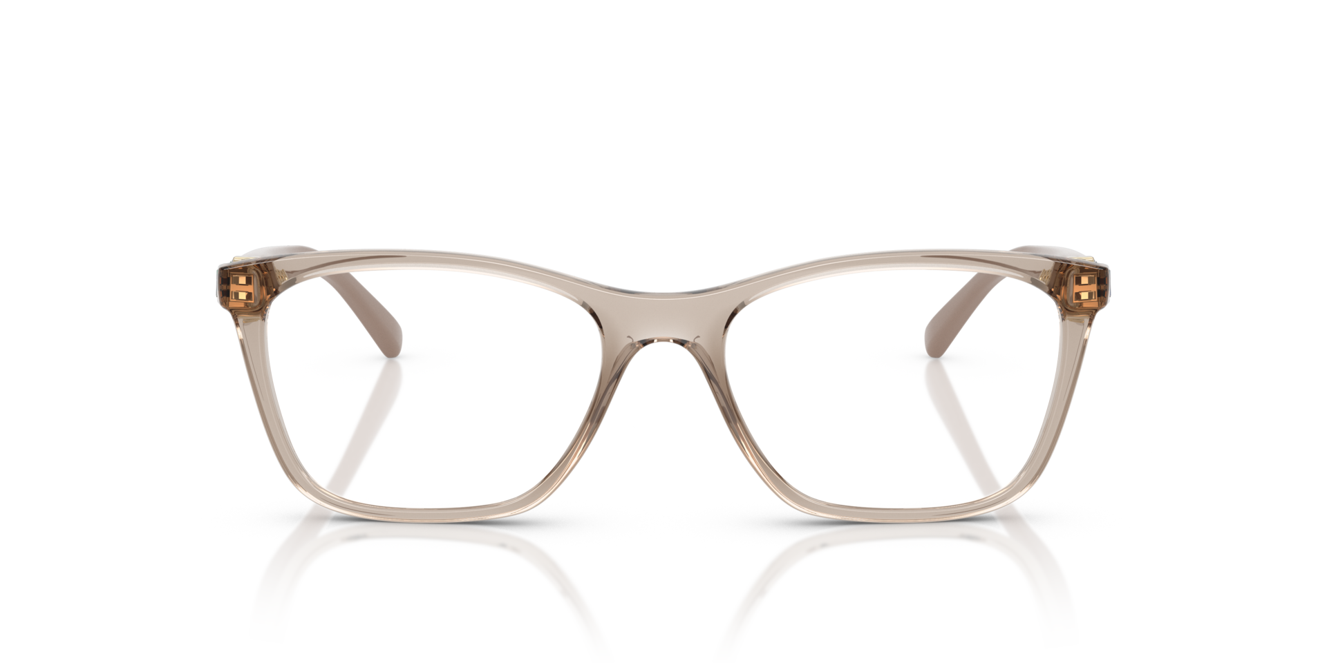 VO5632B Transparant karamel KunststofEyeglass Frames van B24, Vooraanzicht
