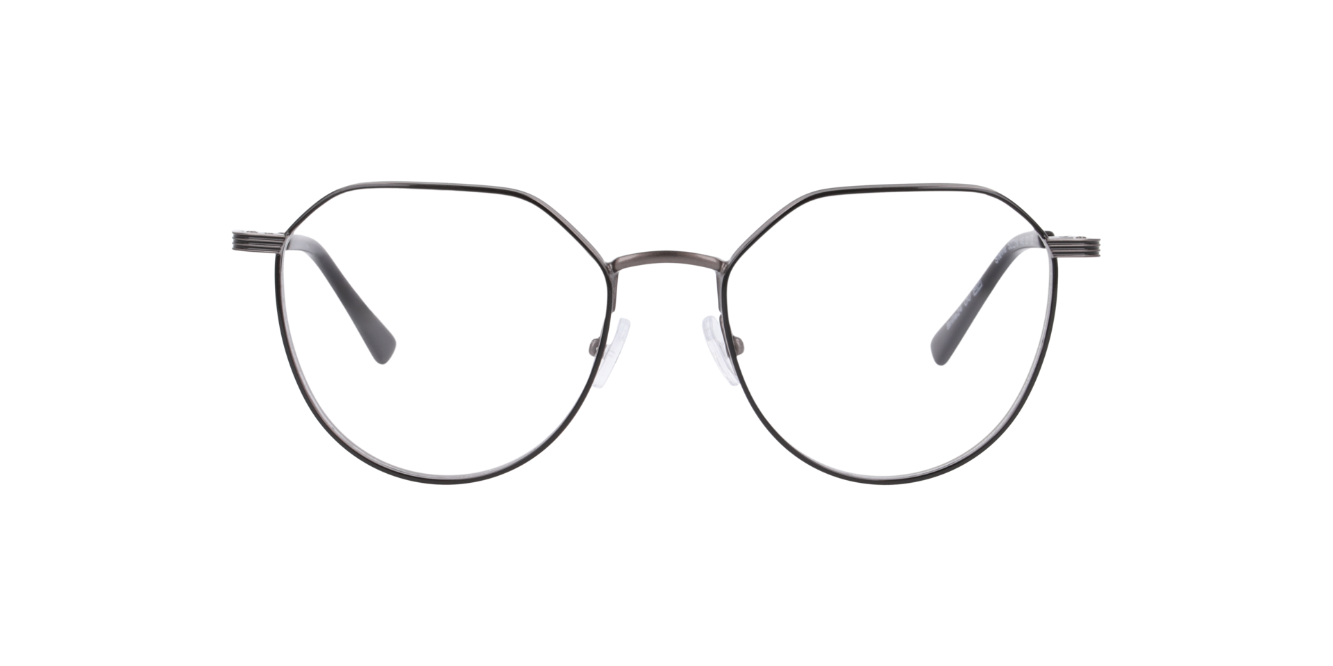 Stevie Black On Gunmetal MetallEyeglass Frames von B24, Vorderansicht
