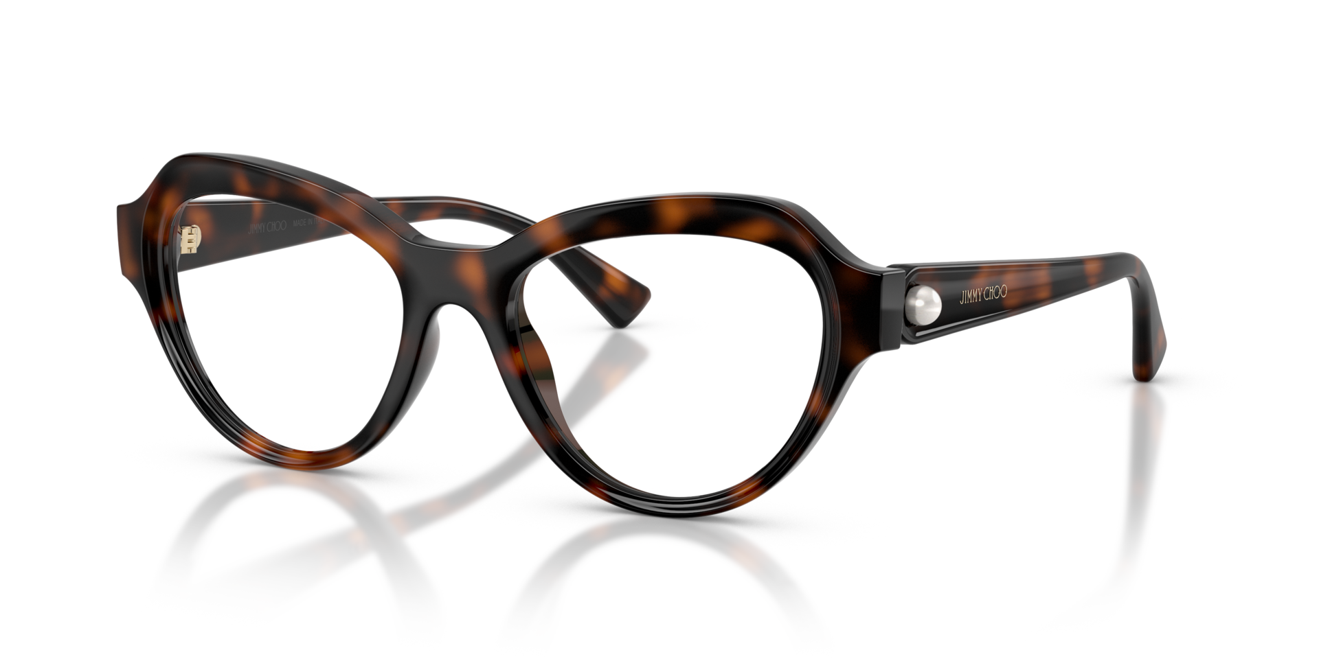 JC1002HU Havana KunststoffEyeglass Frames von B24, Dreiviertelansicht