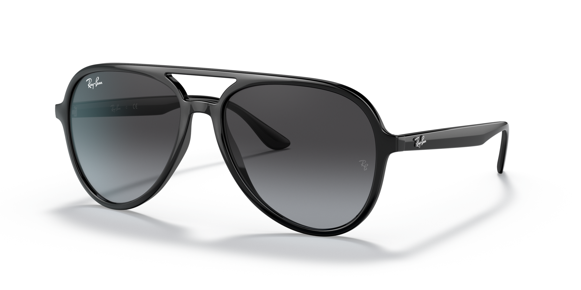 RB4376 Zwart KunststofSunglass Frames van B24, Hoekweergave