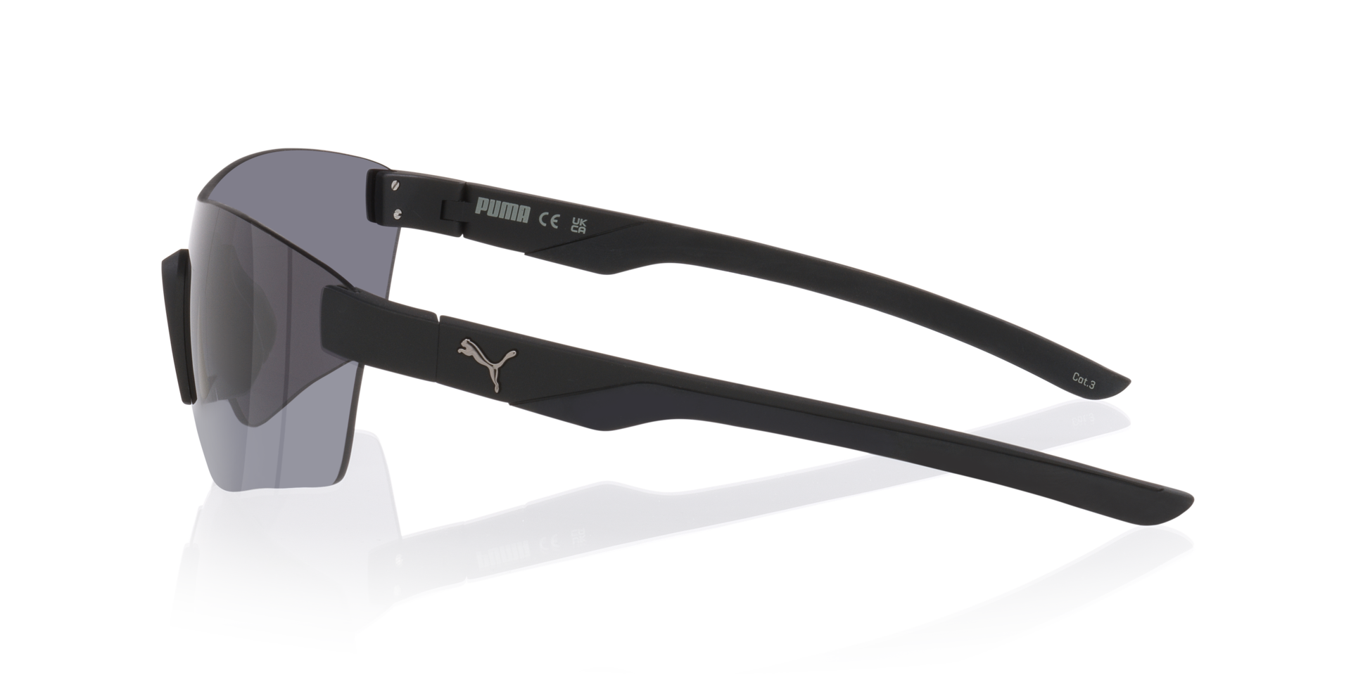 PU0481S Schwarz KunststoffSunglass Frames von B24, Seitenansicht