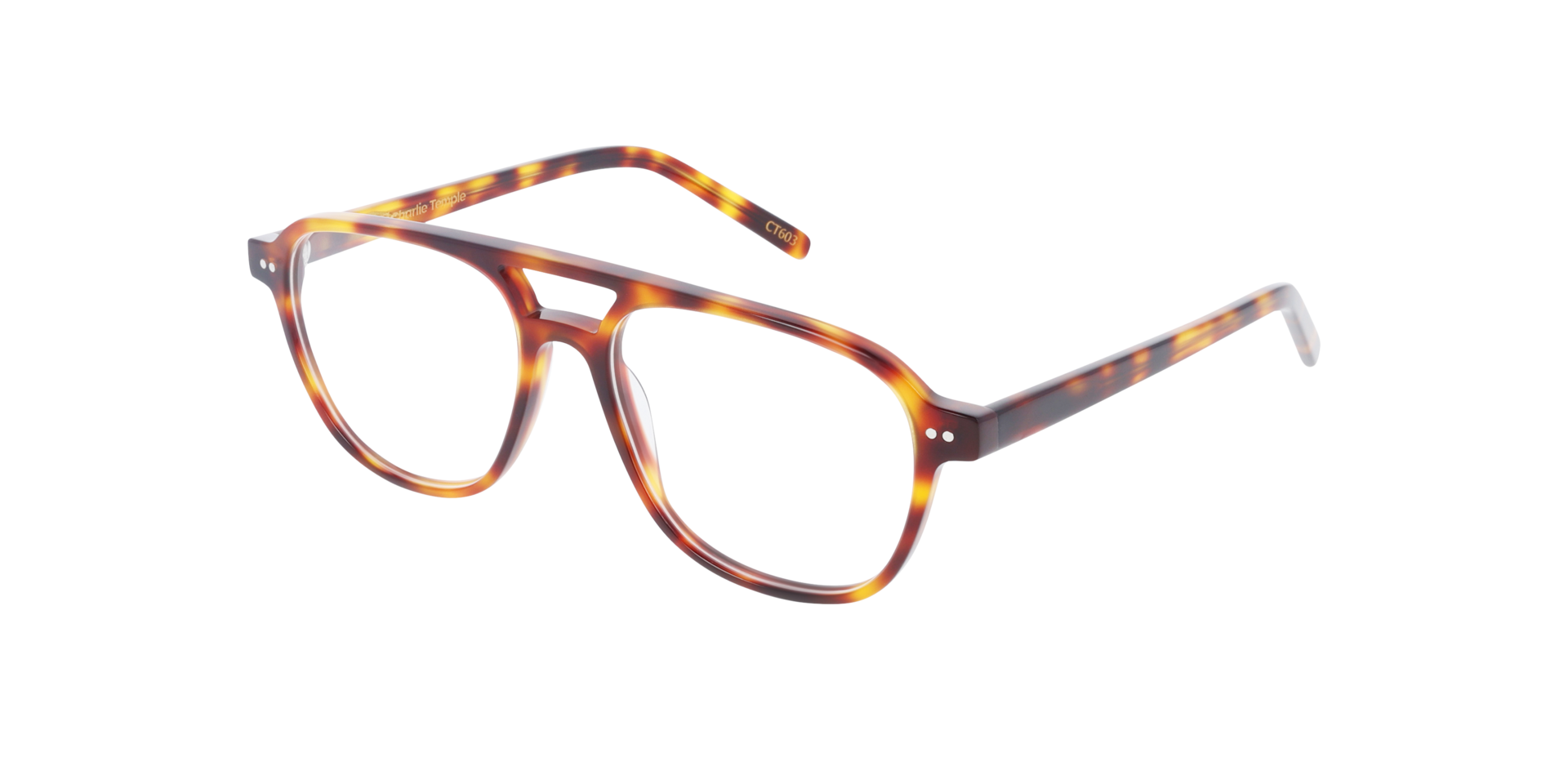 Wilker Crystal Havana Cigars AcetaatEyeglass Frames van B24, Hoekweergave