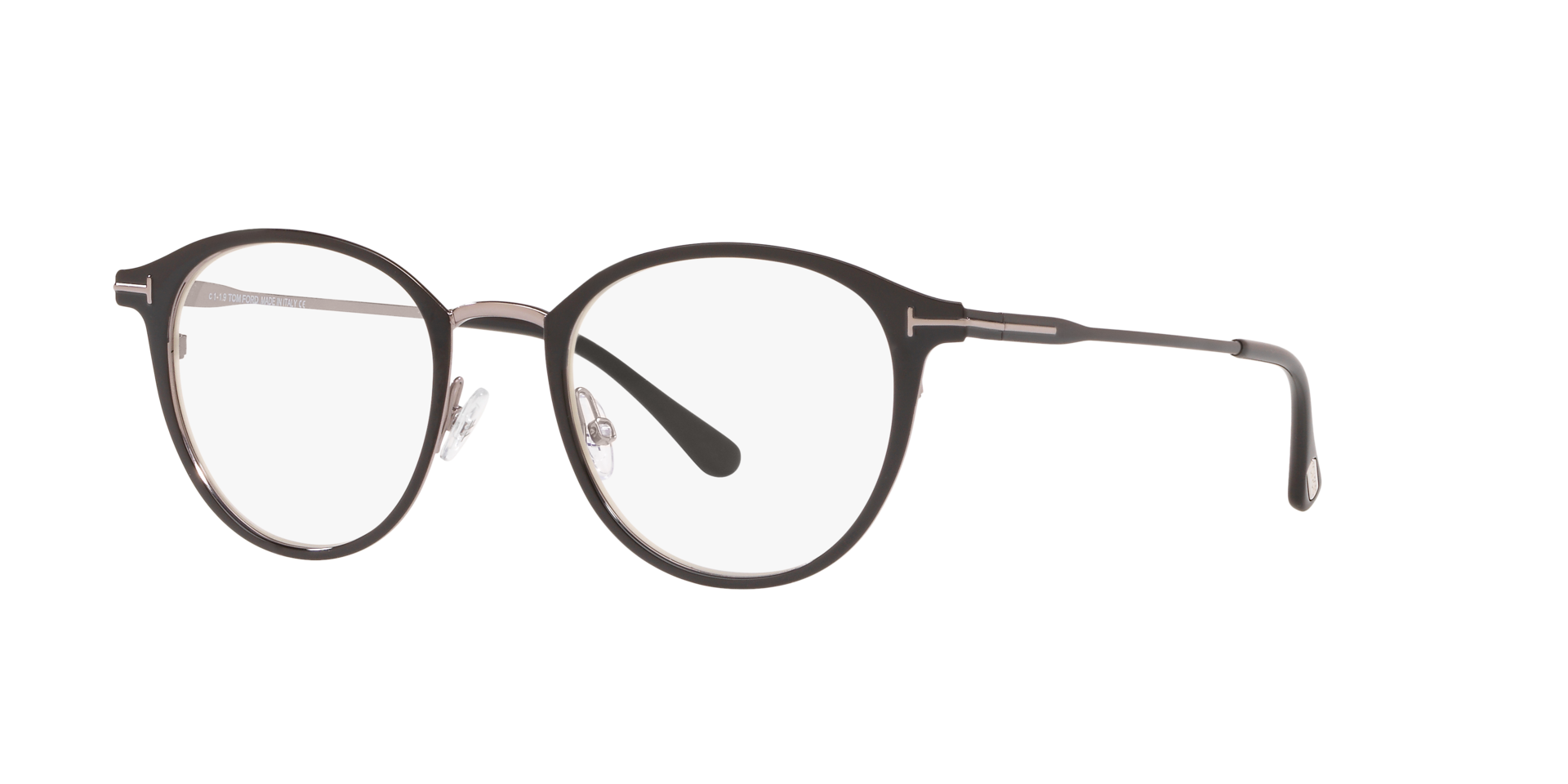 FT5528-B Zwart glanzend MetaalEyeglass Frames van B24, Hoekweergave