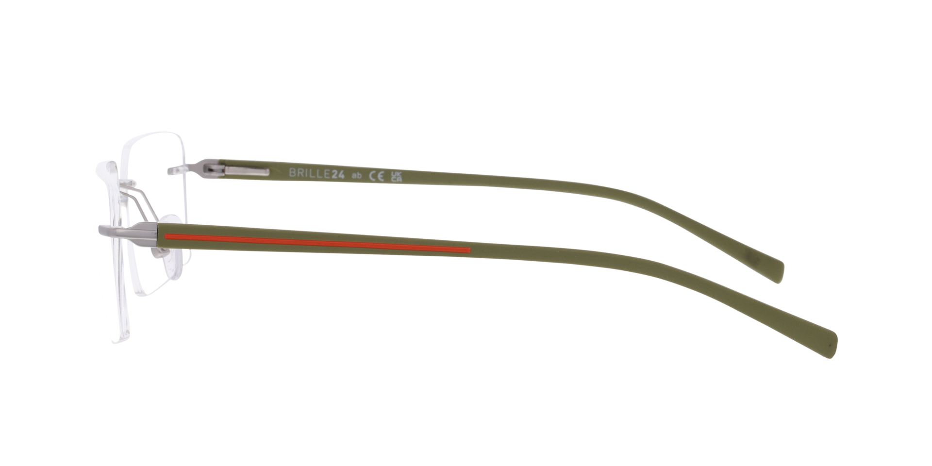 Halden Matte Silver MetallEyeglass Frames von B24, Seitenansicht