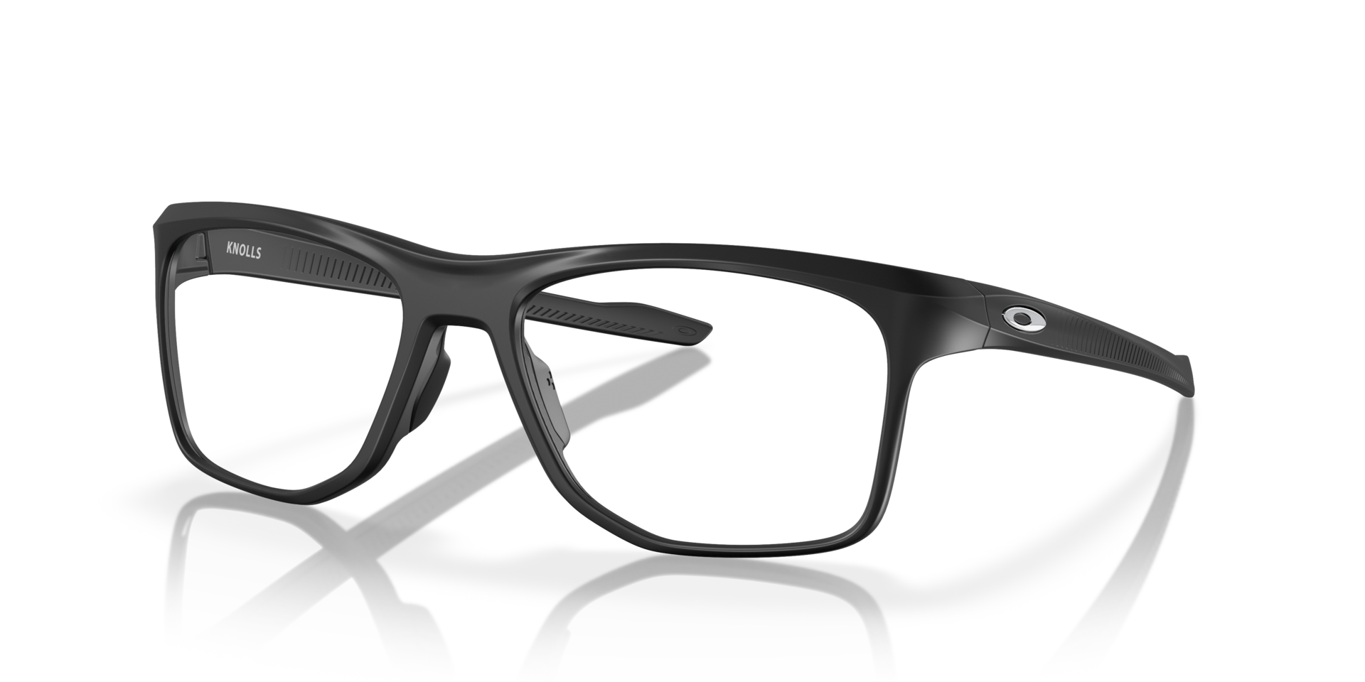 Knolls Schwarz satiniert KunststoffEyeglass Frames von B24, Dreiviertelansicht