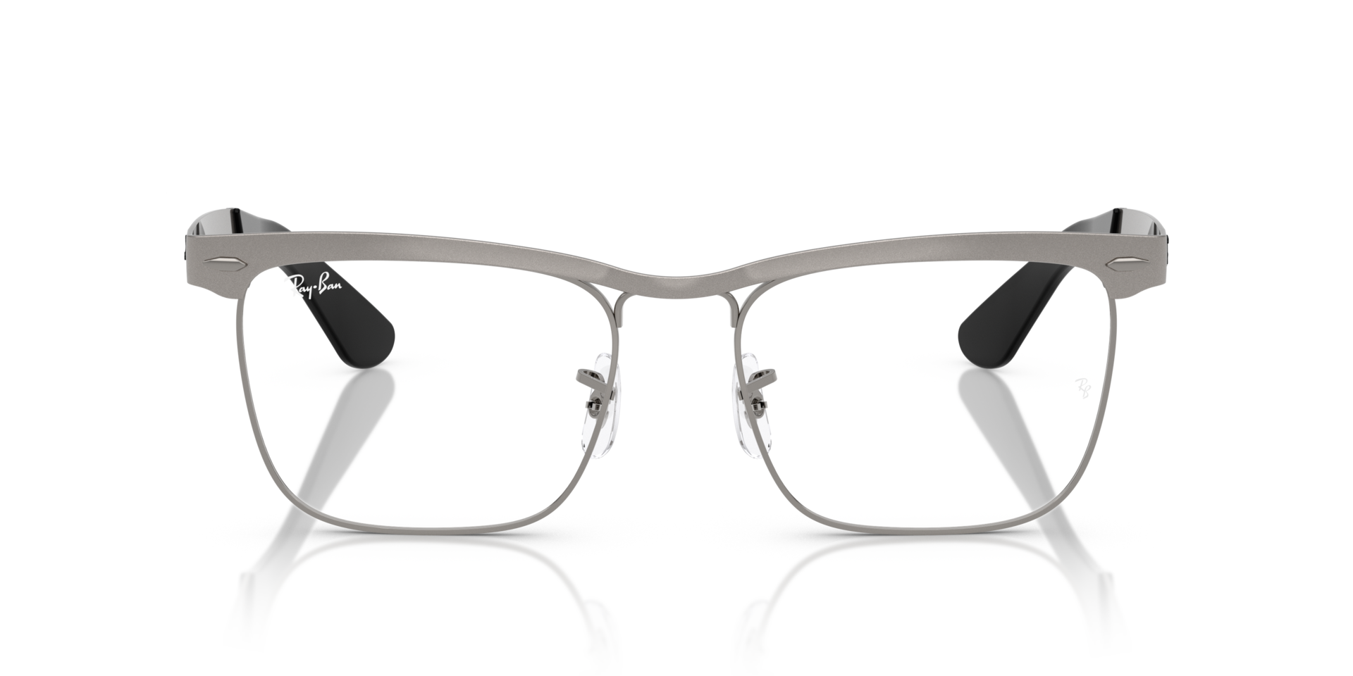RB3875V Sandblasted Gunmetal MetallEyeglass Frames von B24, Vorderansicht