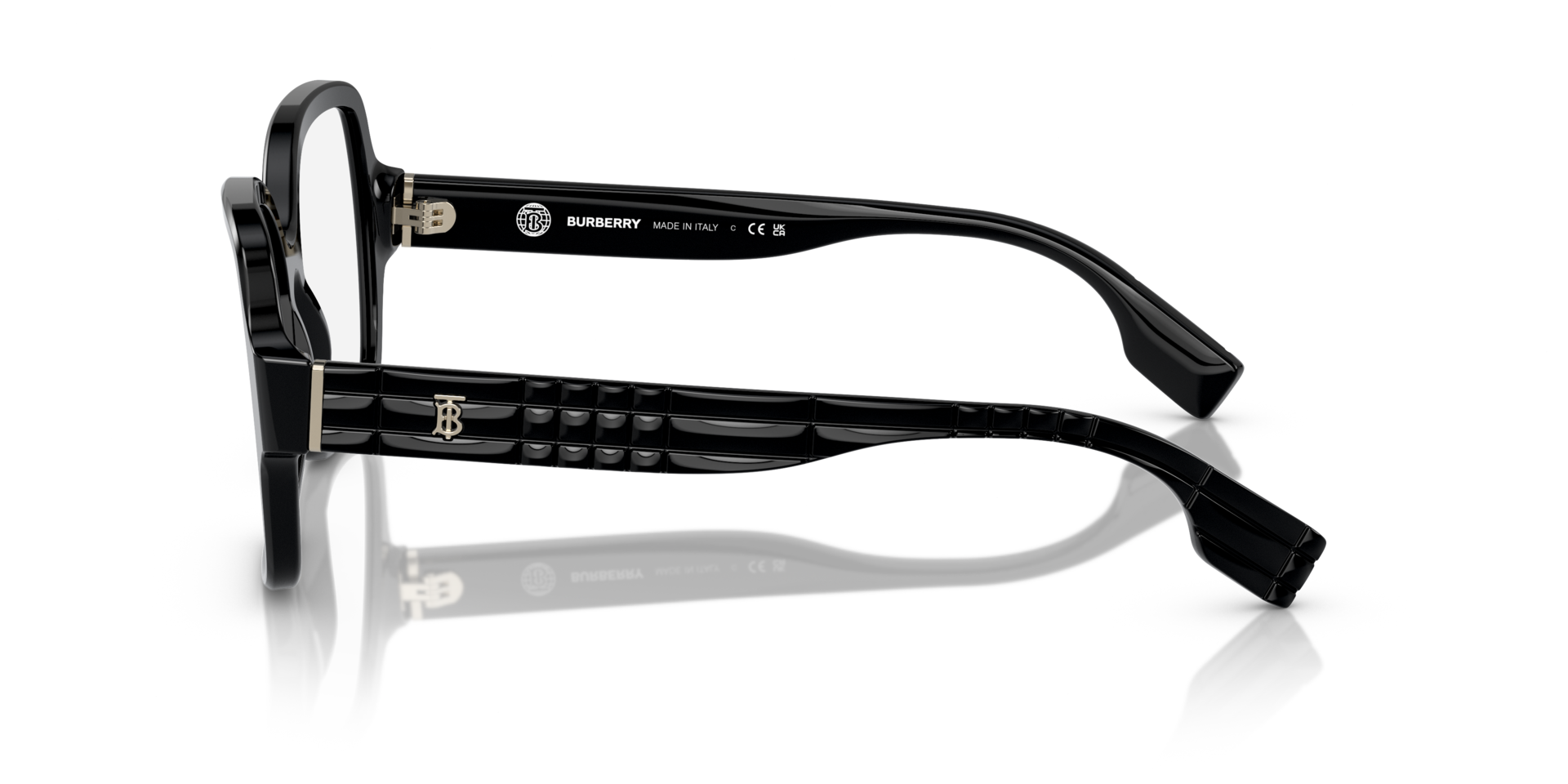 BE2374 Schwarz AcetatEyeglass Frames von B24, Seitenansicht
