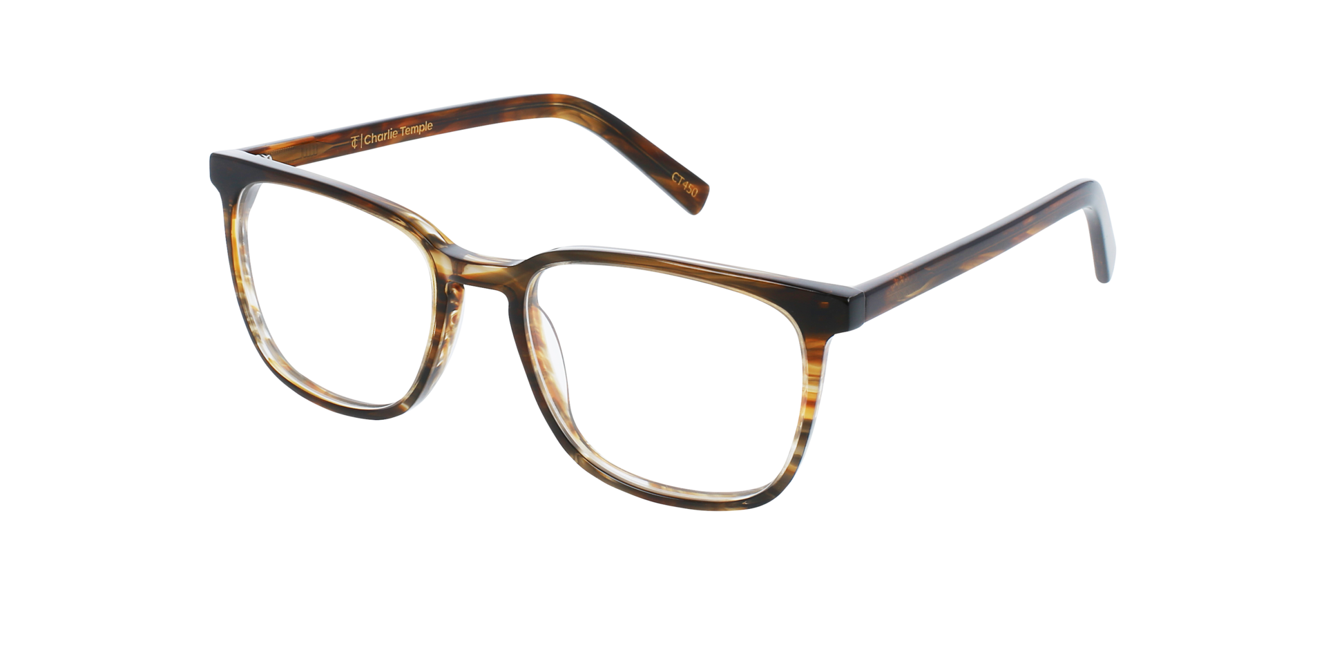 Berlin CT Brown Horizon AcetatEyeglass Frames von B24, Dreiviertelansicht