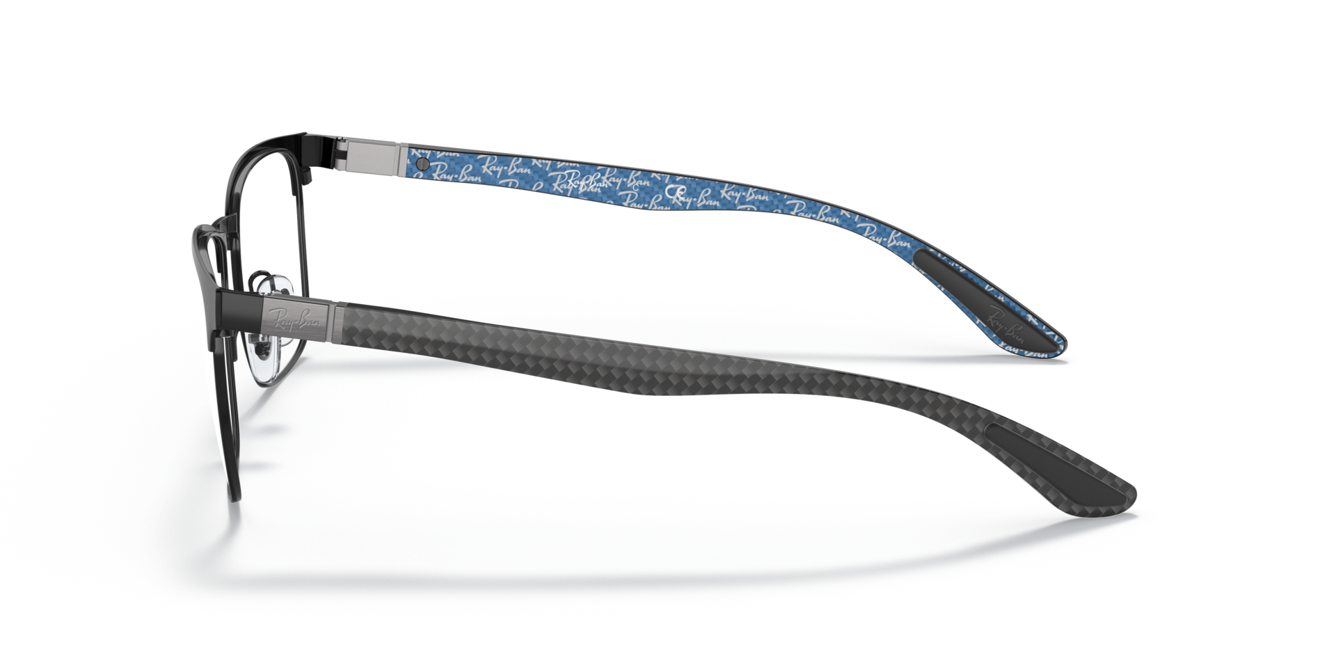 RB8421 Zwart MetaalEyeglass Frames van B24, Zijaanzicht
