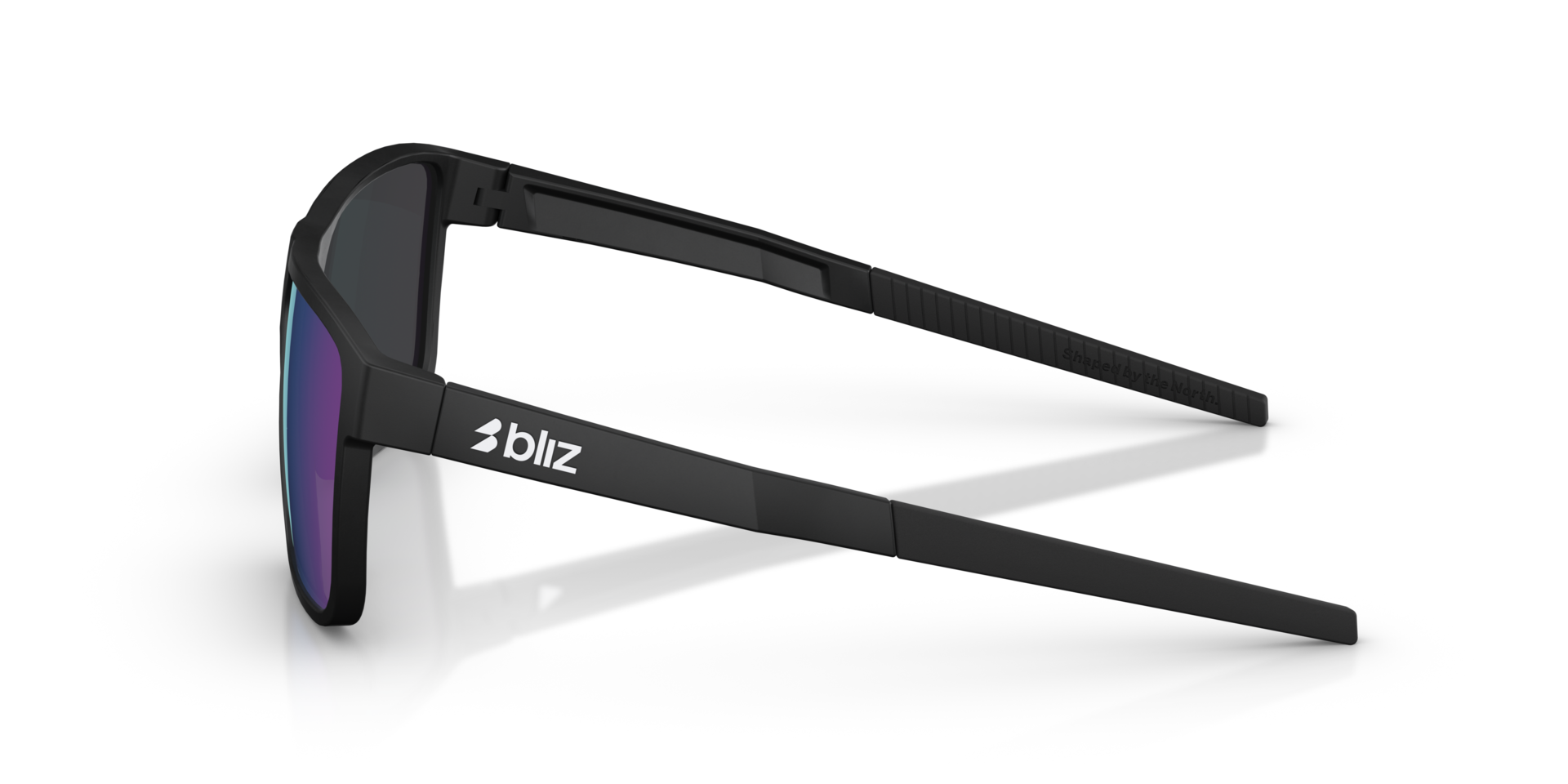 ZB7027 Matt Schwarz KunststoffSunglass Frames von B24, Seitenansicht