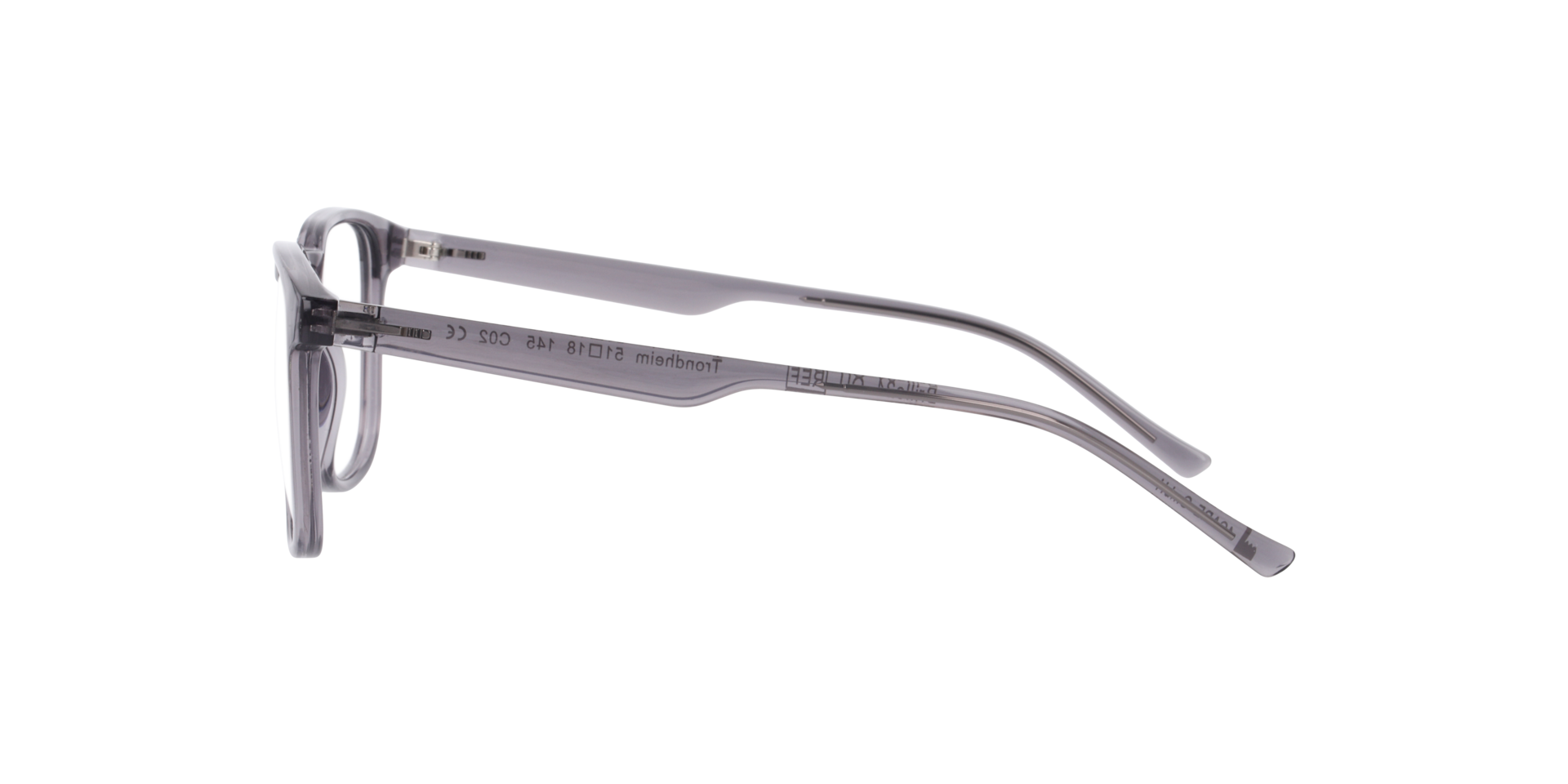Trondheim Crystal Grau KunststoffEyeglass Frames von B24, Seitenansicht