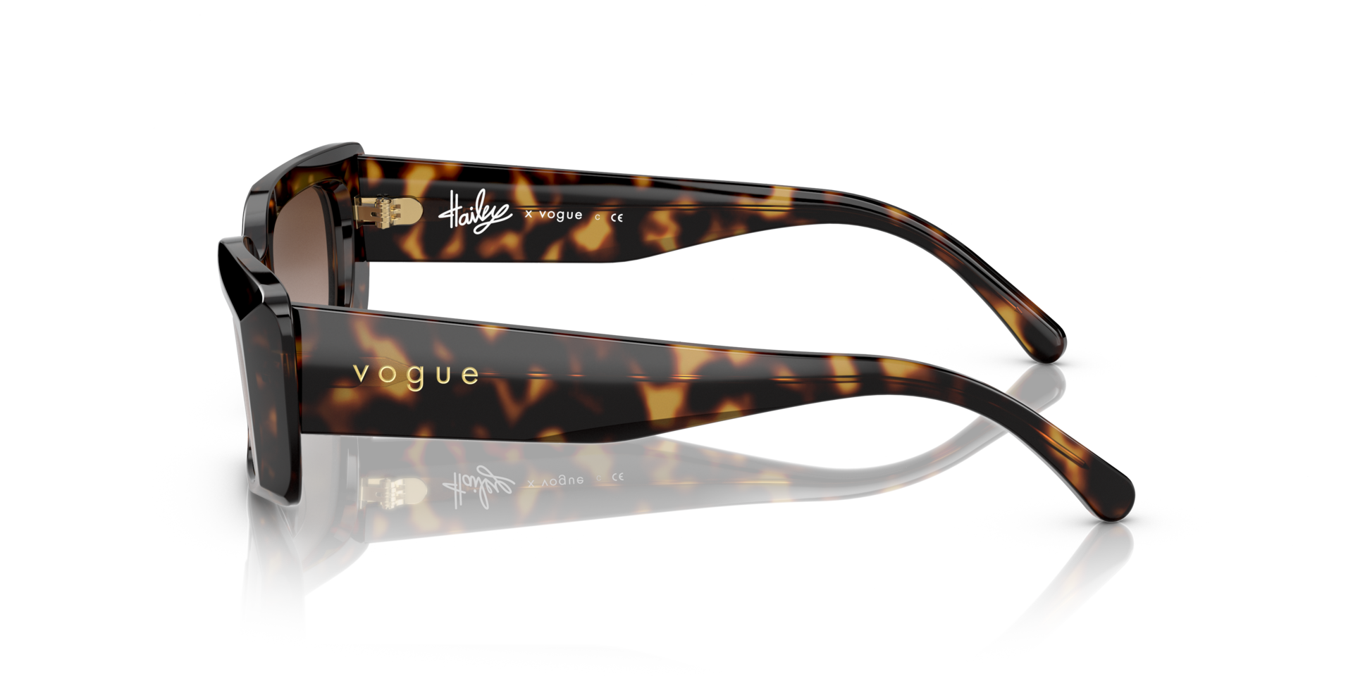 VO5440S Donker Havana AcetaatSunglass Frames van B24, Zijaanzicht