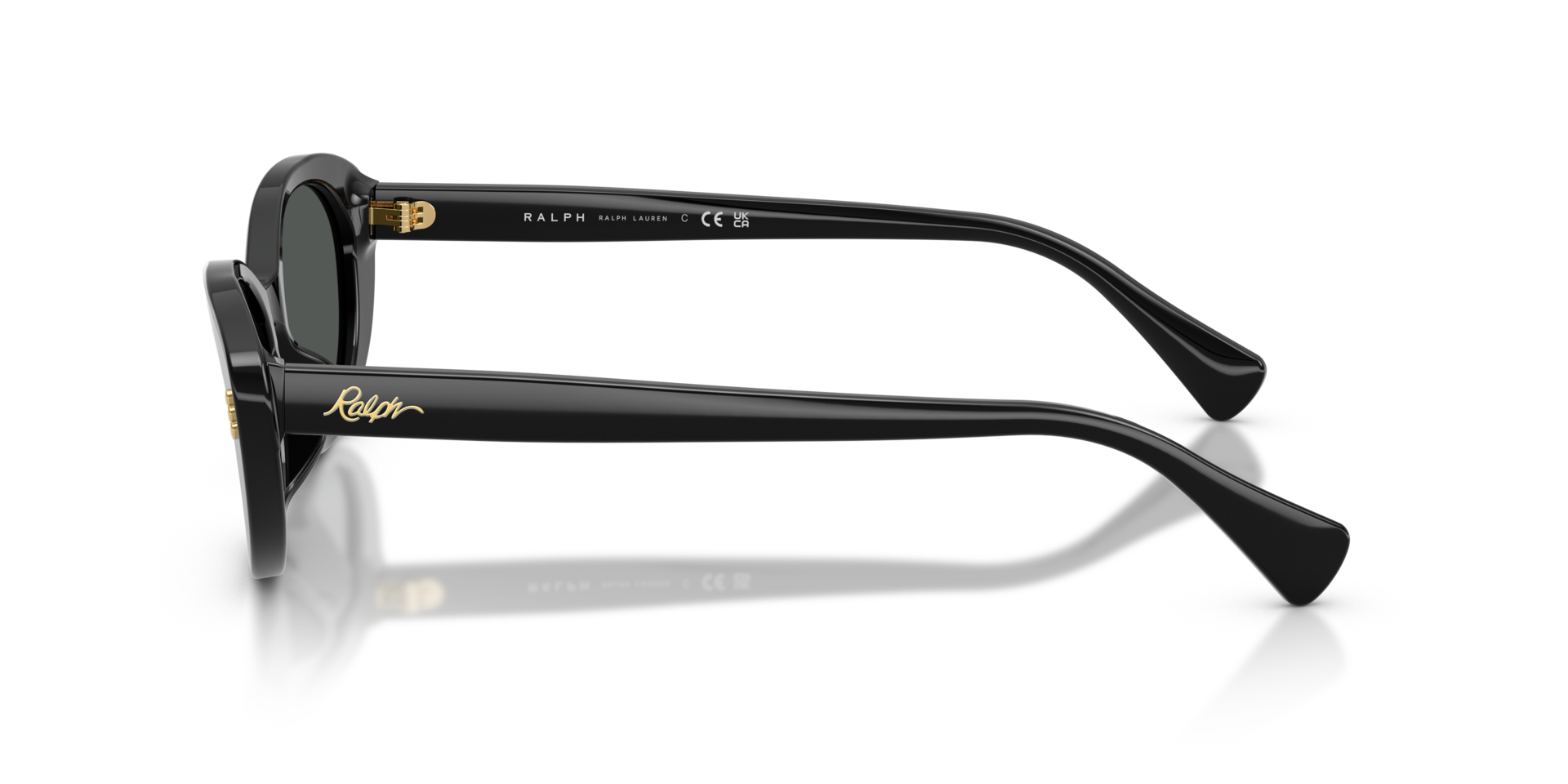 RA5350U Glanzend zwart AcetaatSunglass Frames van B24, Zijaanzicht