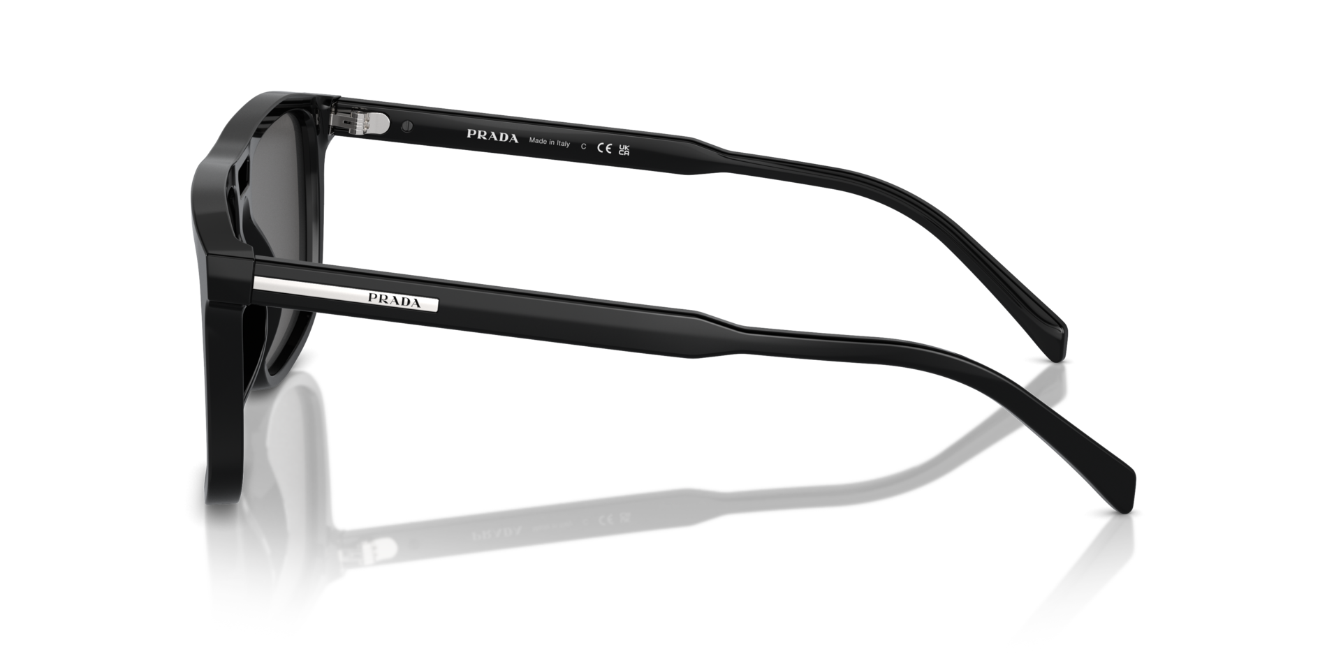 PR A22S Schwarz AcetatSunglass Frames von B24, Seitenansicht