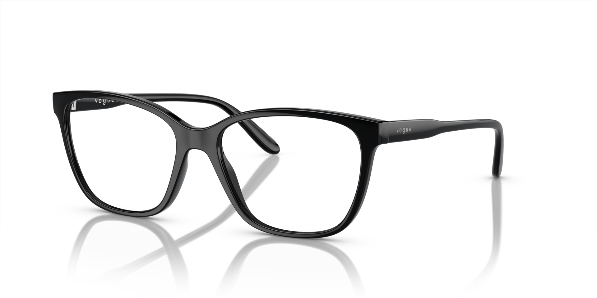 VO5518 Zwart KunststofEyeglass Frames van B24, Hoekweergave