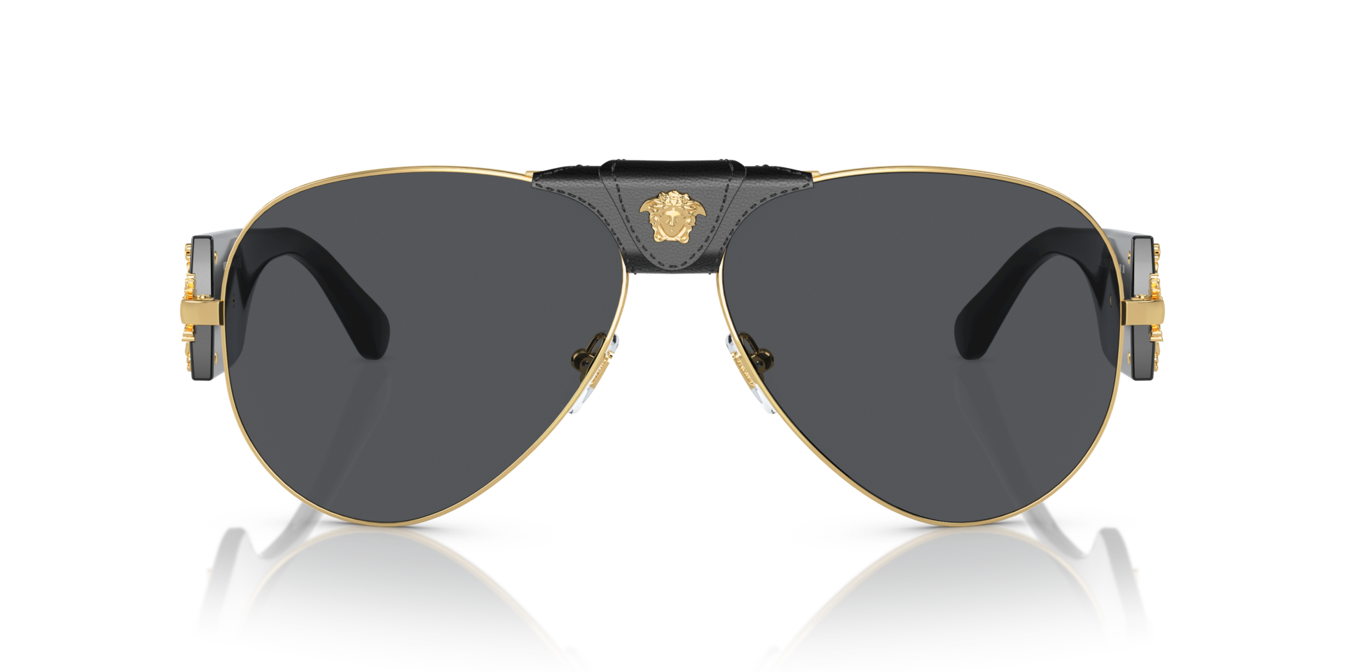 VE2150Q Gold MetallSunglass Frames von B24, Vorderansicht