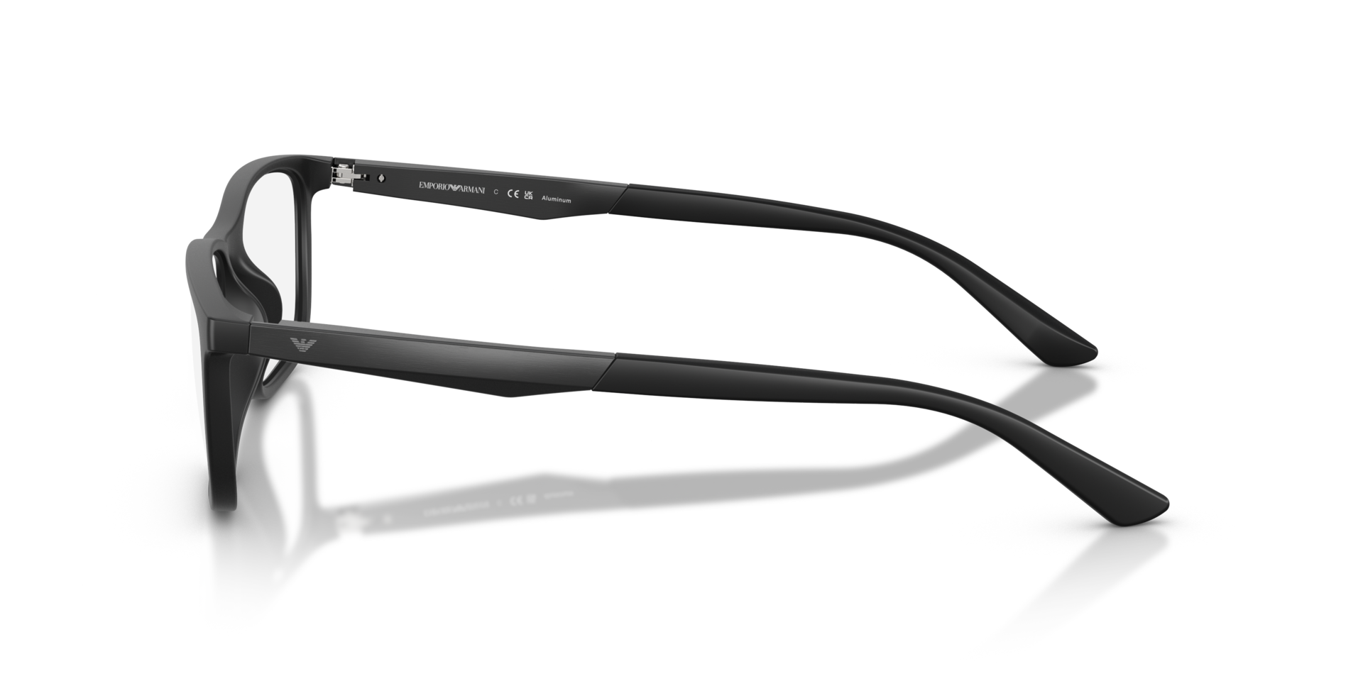 EA3280U Matzwart KunststofEyeglass Frames van B24, Zijaanzicht