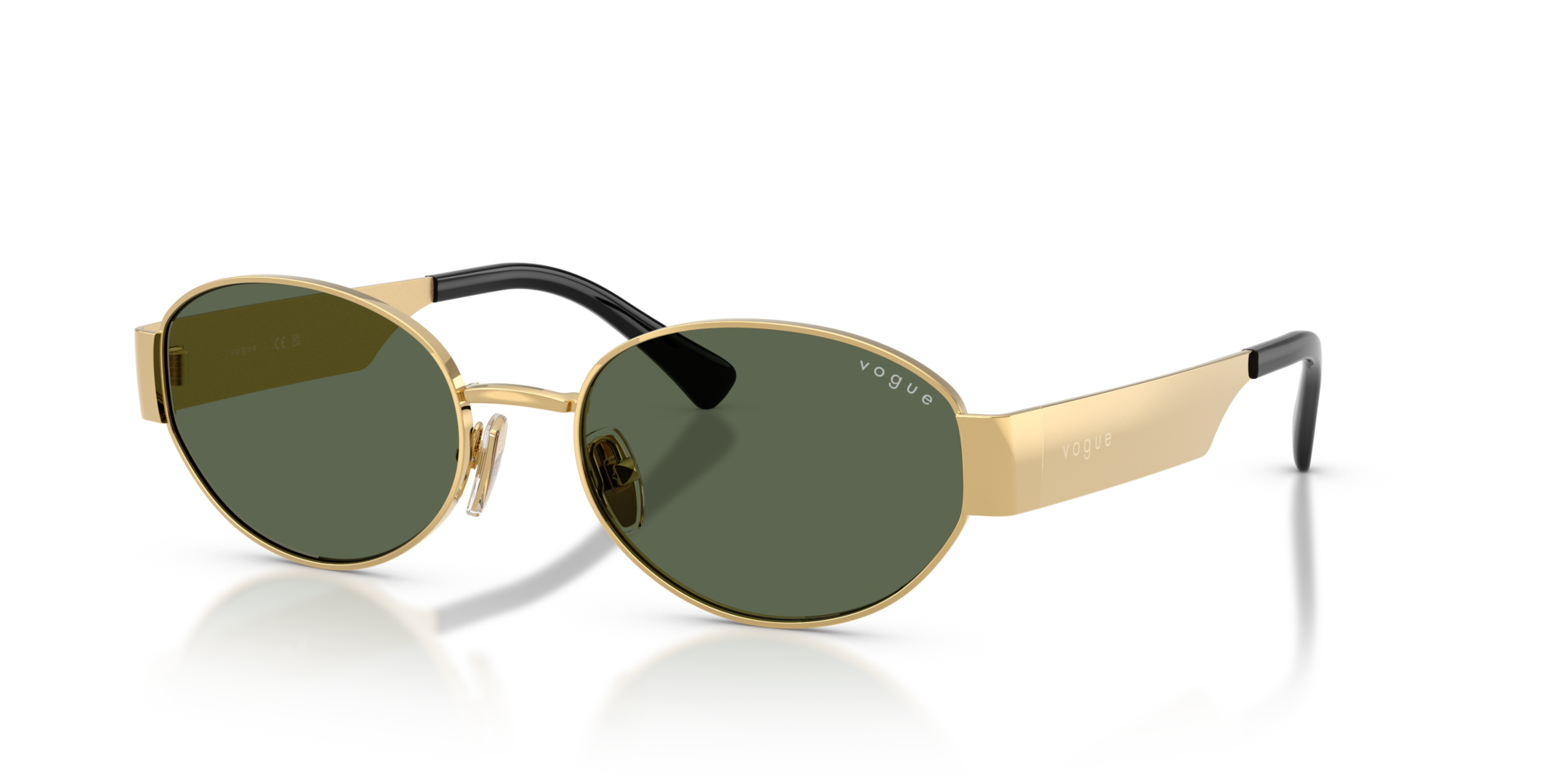 VO4362S Gold MetallSunglass Frames von B24, Dreiviertelansicht