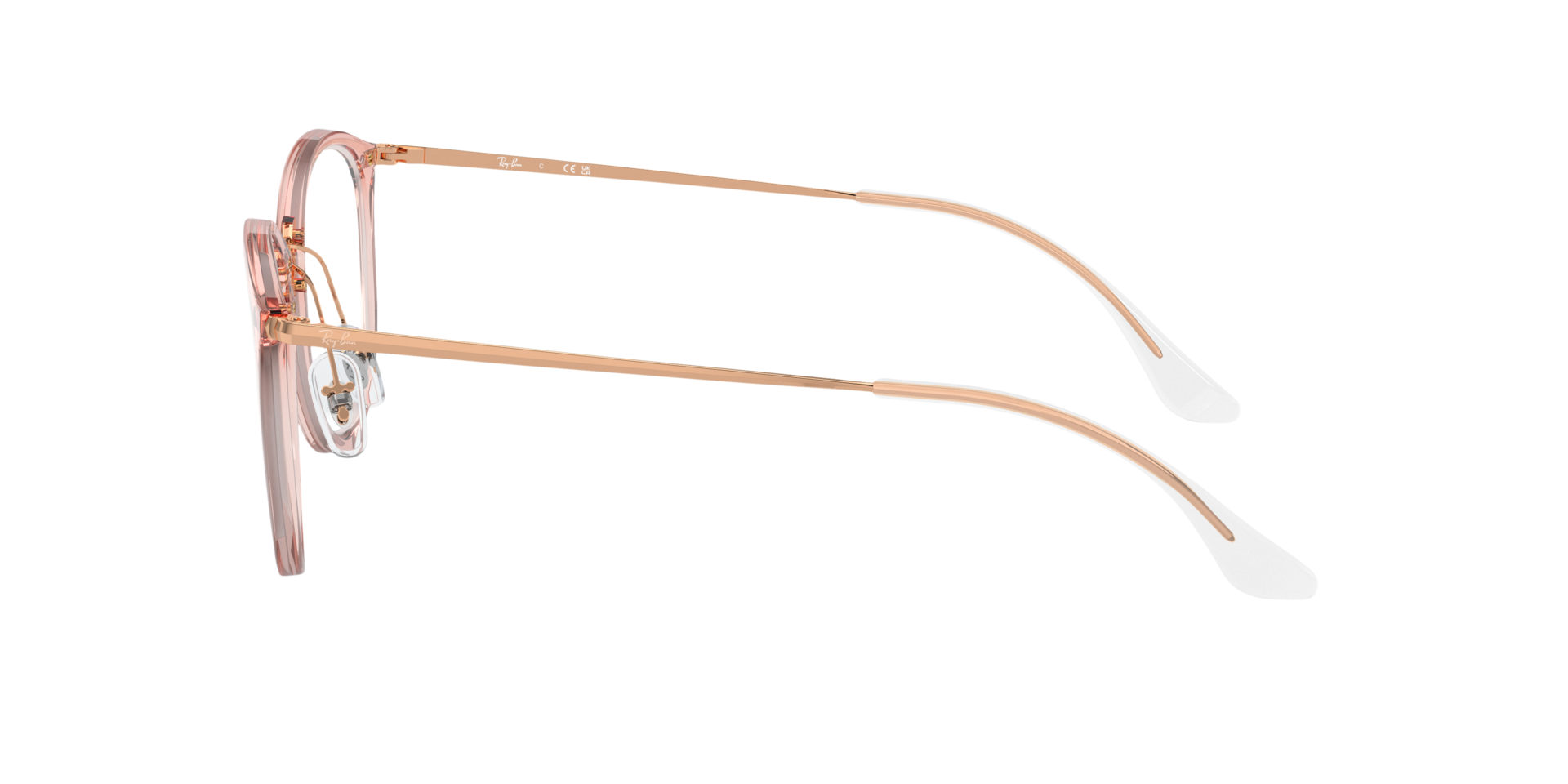 RB7140 Transparant Roze KunststofEyeglass Frames van B24, Zijaanzicht