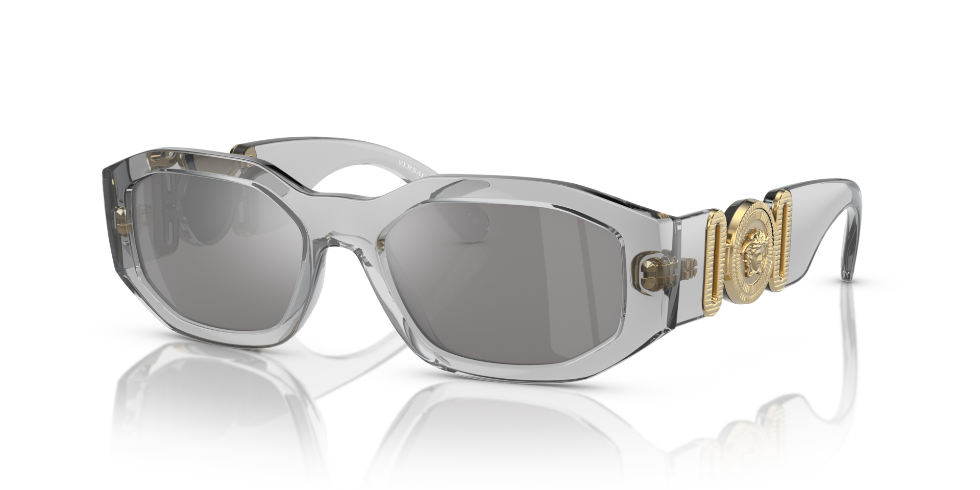 VE4361 Grau transparent KunststoffSunglass Frames von B24, Dreiviertelansicht