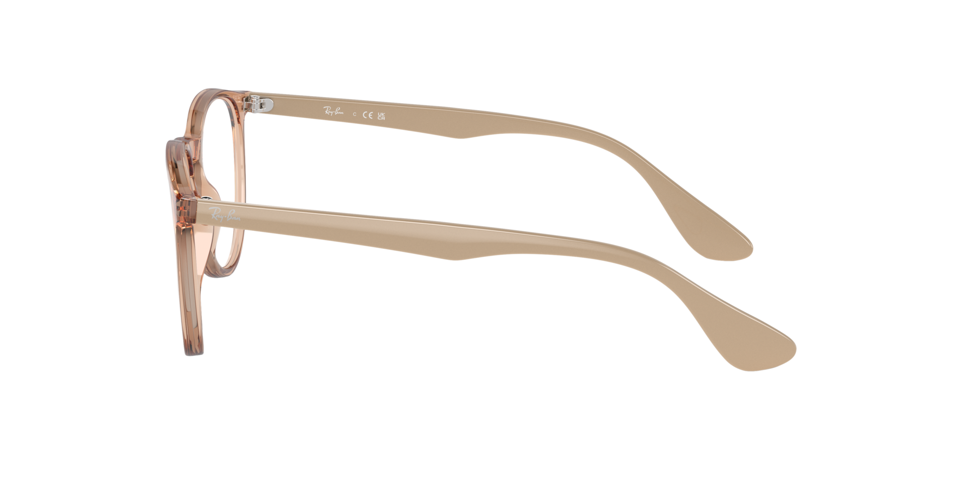 RB7046 Transparant bruin KunststofEyeglass Frames van B24, Zijaanzicht