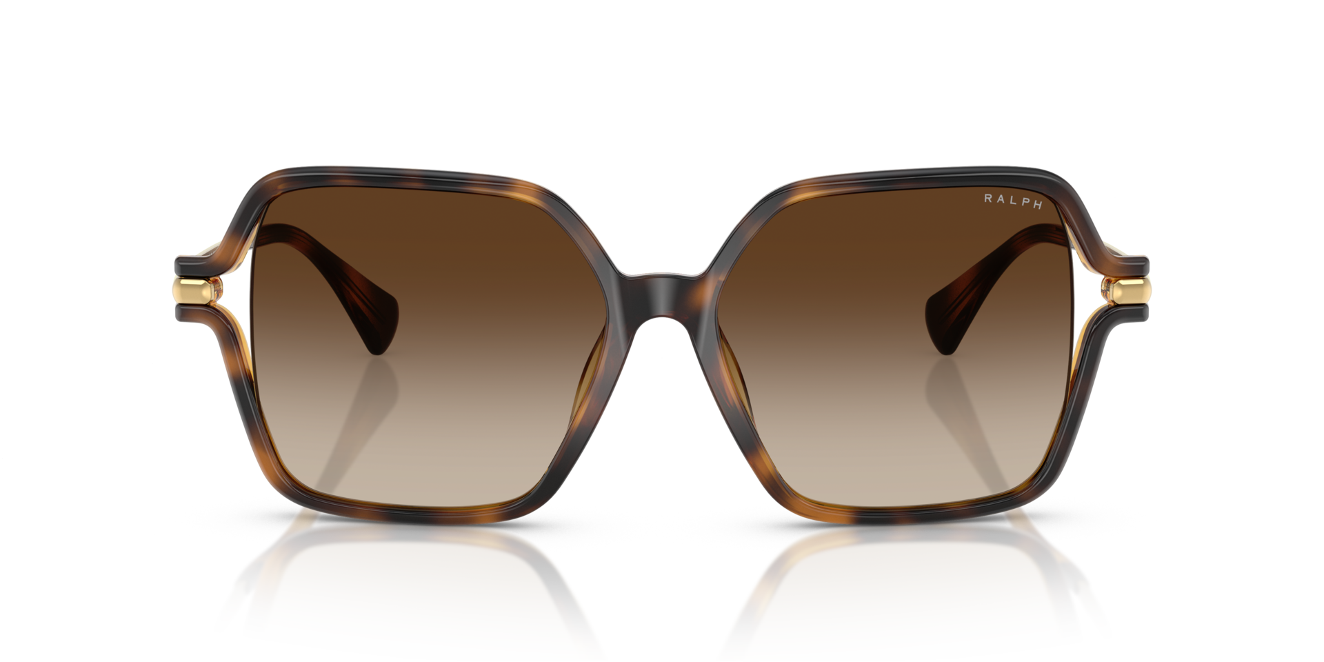 RA5319U Glanzend donker Havana KunststofSunglass Frames van B24, Vooraanzicht
