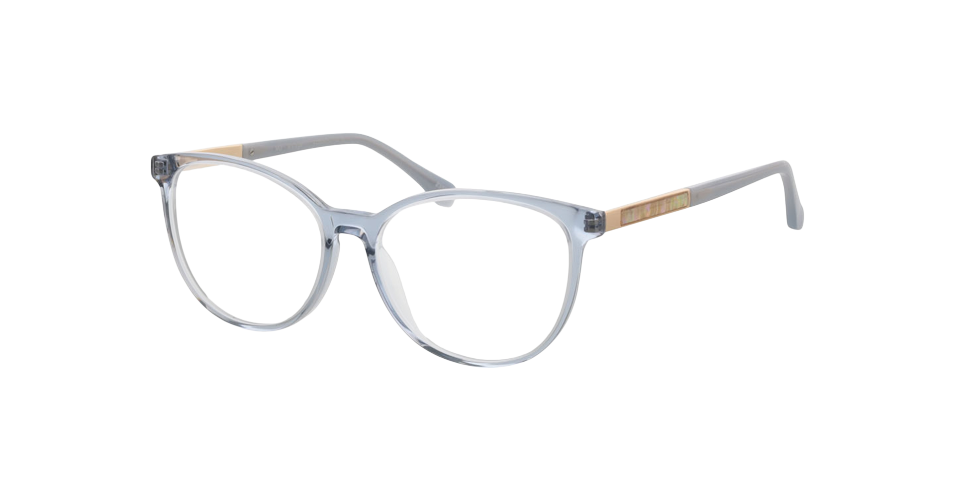 Malaga Kristalblauw AcetaatEyeglass Frames van B24, Hoekweergave