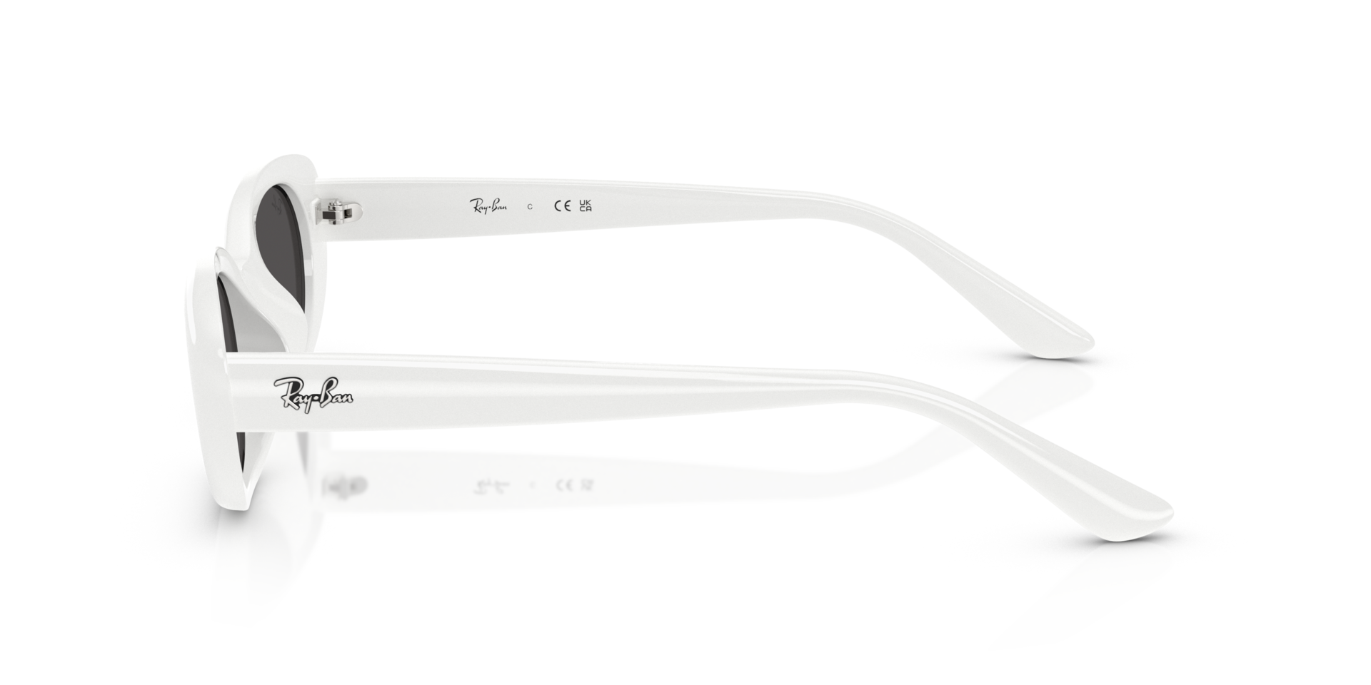 RB4441D Bio-Based Wit KunststofSunglass Frames van B24, Zijaanzicht