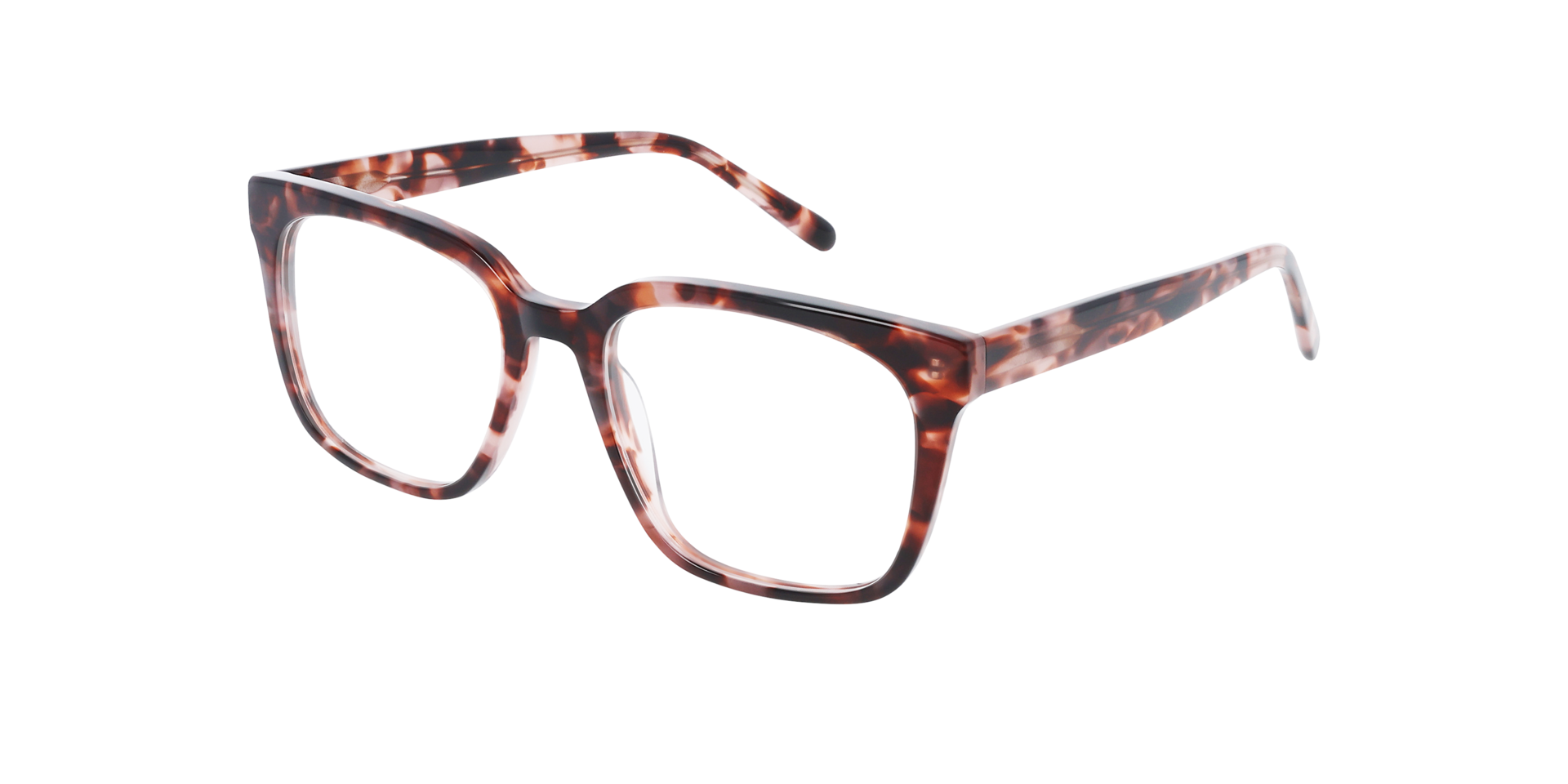 Luca Rosé Tortoise AcetaatEyeglass Frames van B24, Hoekweergave