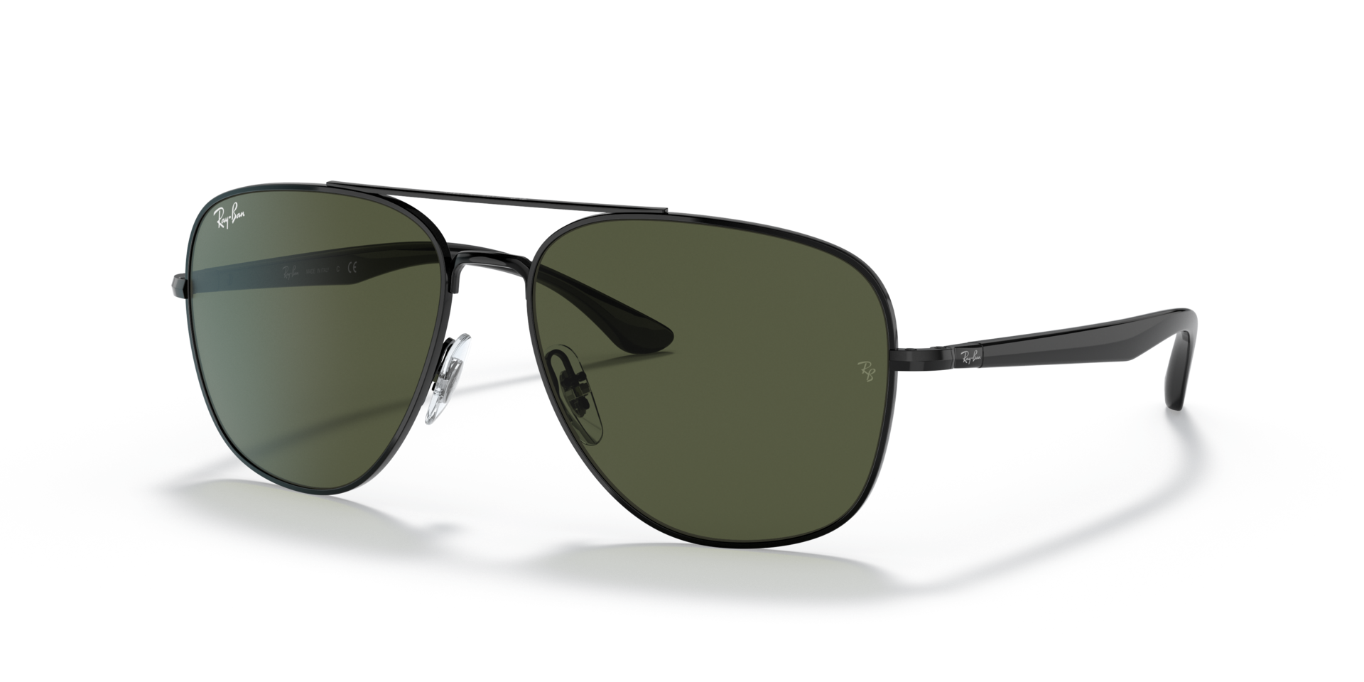RB3683 Zwart MetaalSunglass Frames van B24, Hoekweergave