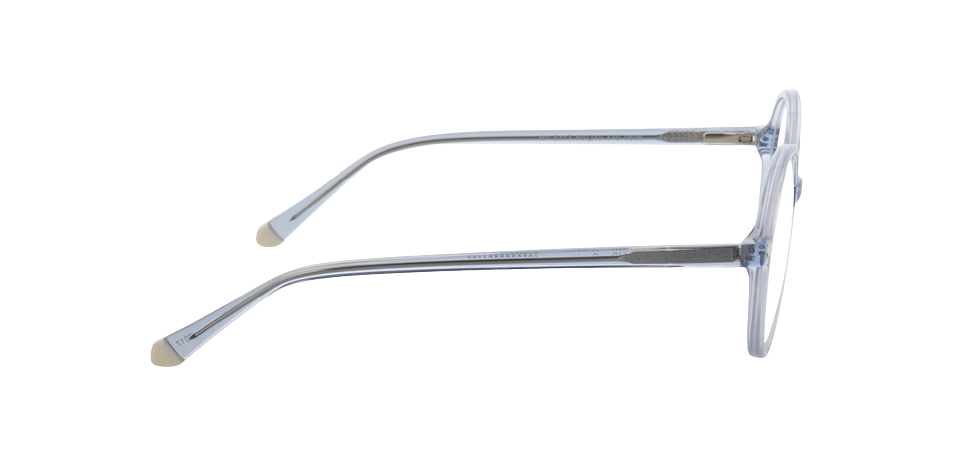 Oregon Kristal lichtblauw AcetaatEyeglass Frames van B24, Zijaanzicht