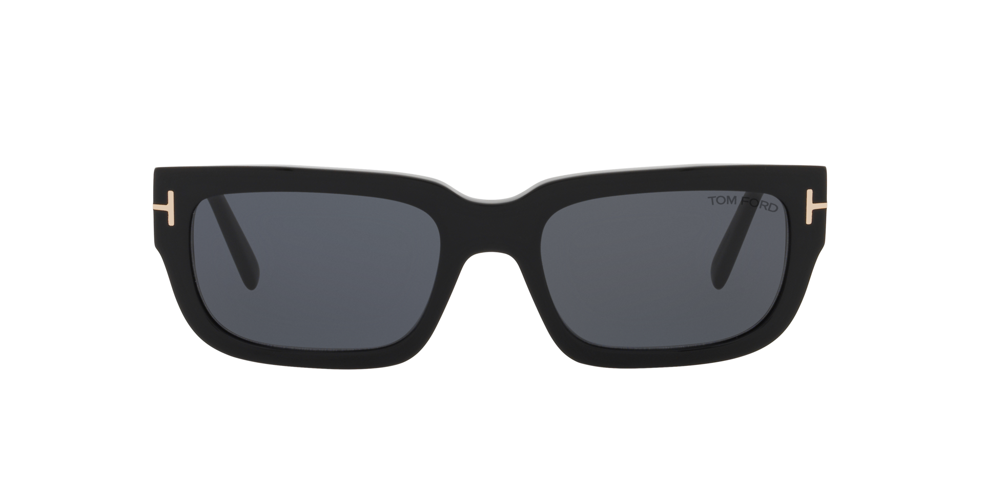 Ezra Glänzendes Schwarz AcetatSunglass Frames von B24, Vorderansicht