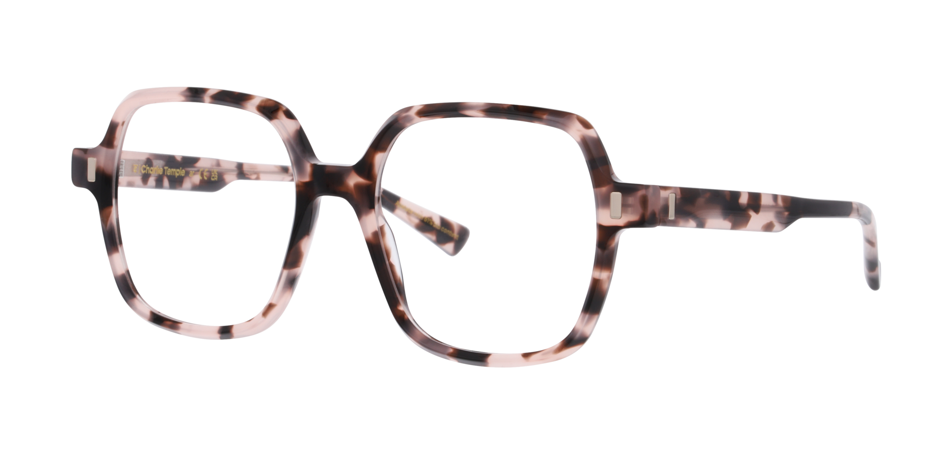 Velar Pink Havana AcetatEyeglass Frames von B24, Dreiviertelansicht