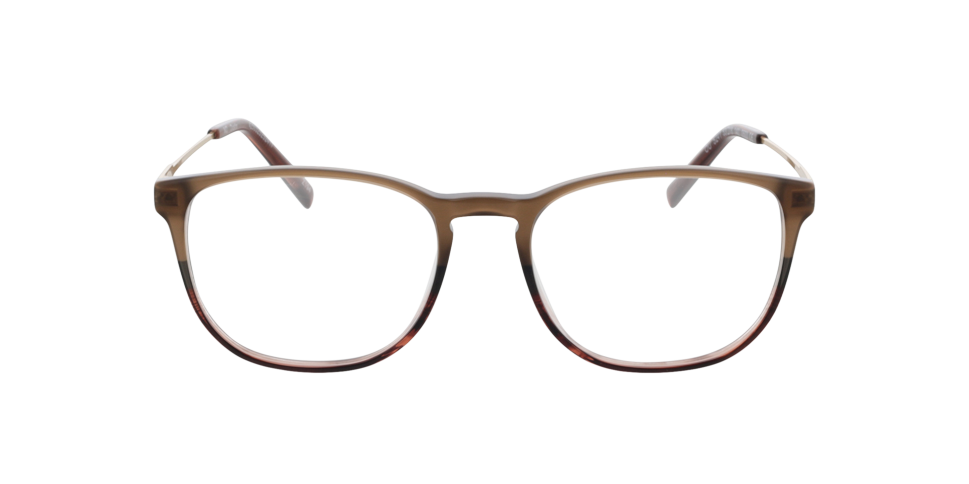 Dustin Gradient Brown  &  Gold  &  Brown AcetatEyeglass Frames von B24, Vorderansicht