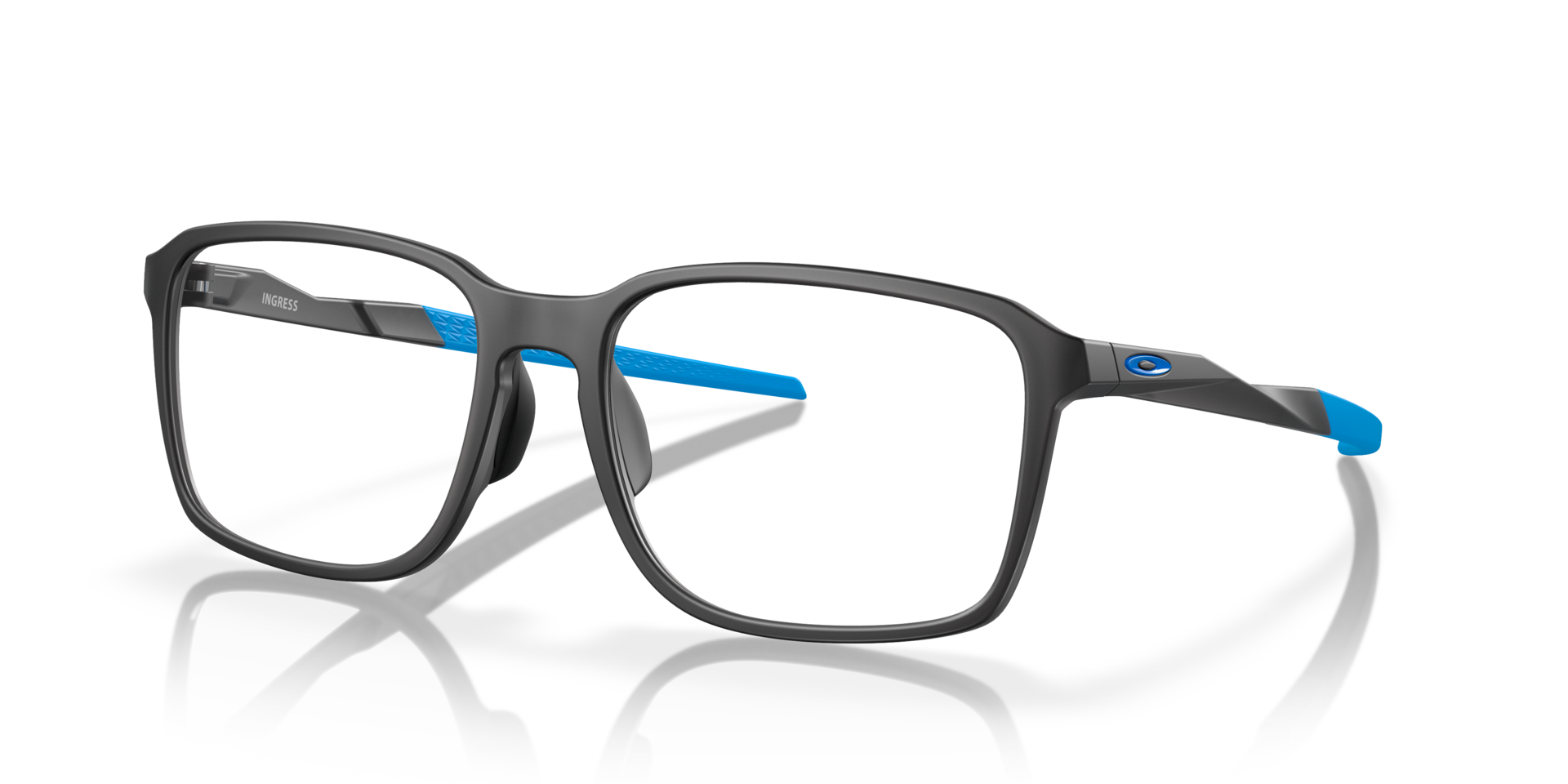 Ingress Satijnglans dofgrijs KunststofEyeglass Frames van B24, Hoekweergave